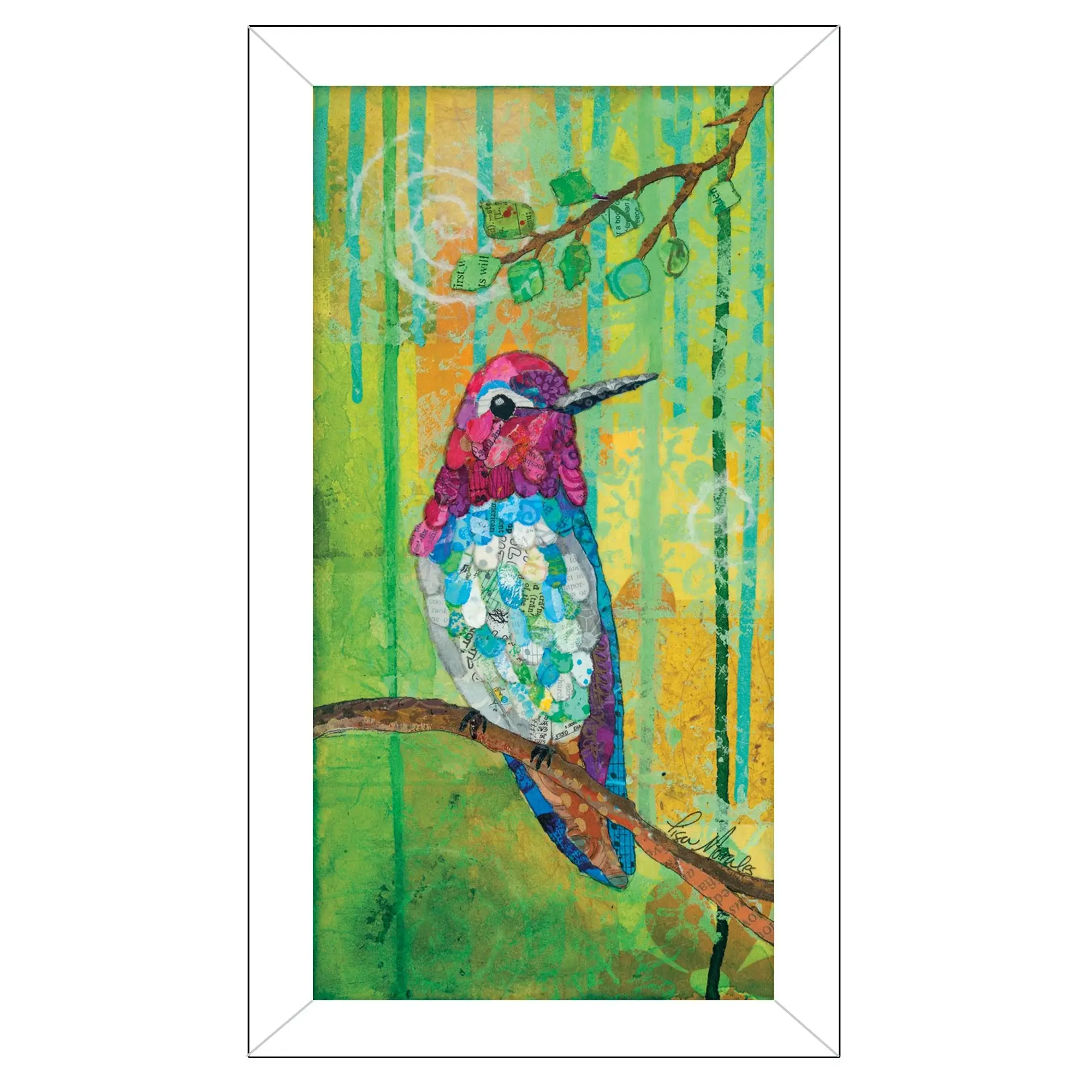Annas Hummingbird White Framed Print Wall Art - Image 2