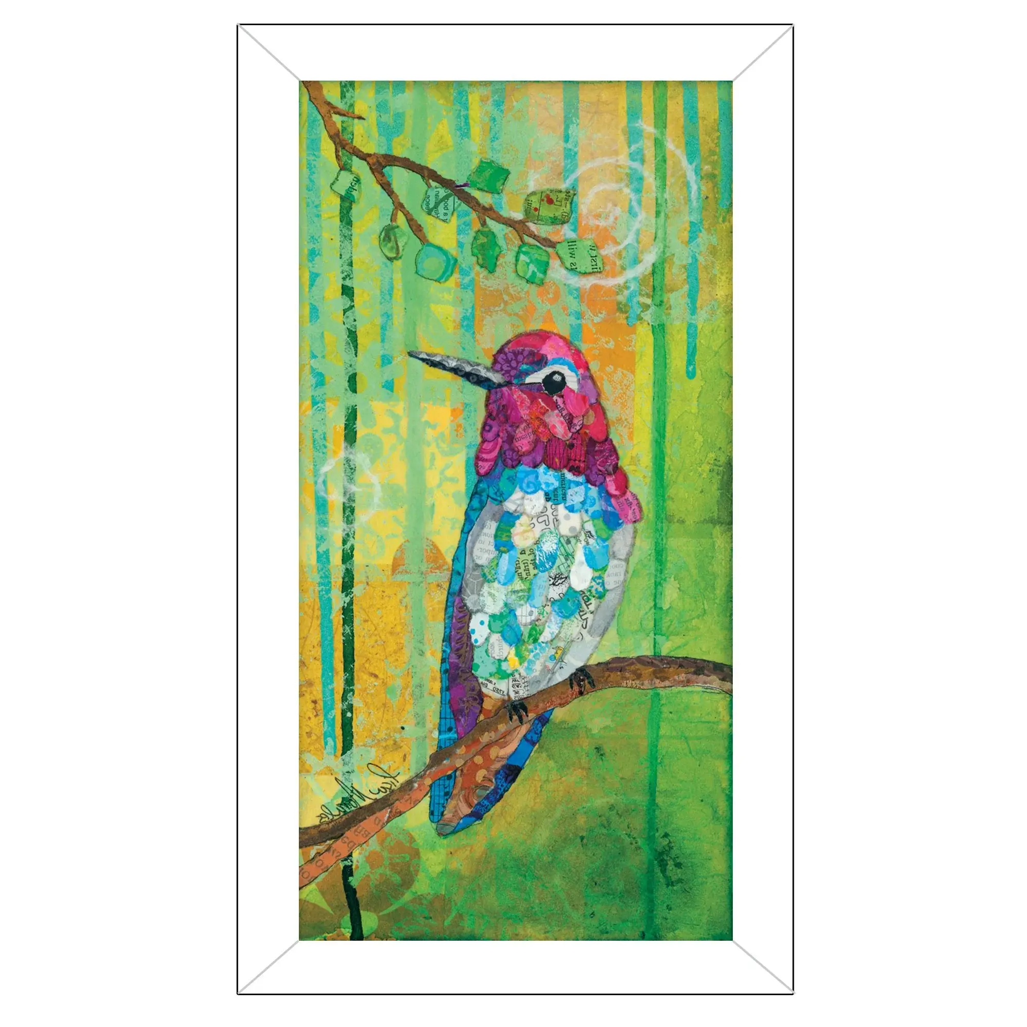 Annas Hummingbird White Framed Print Wall Art - Image 3