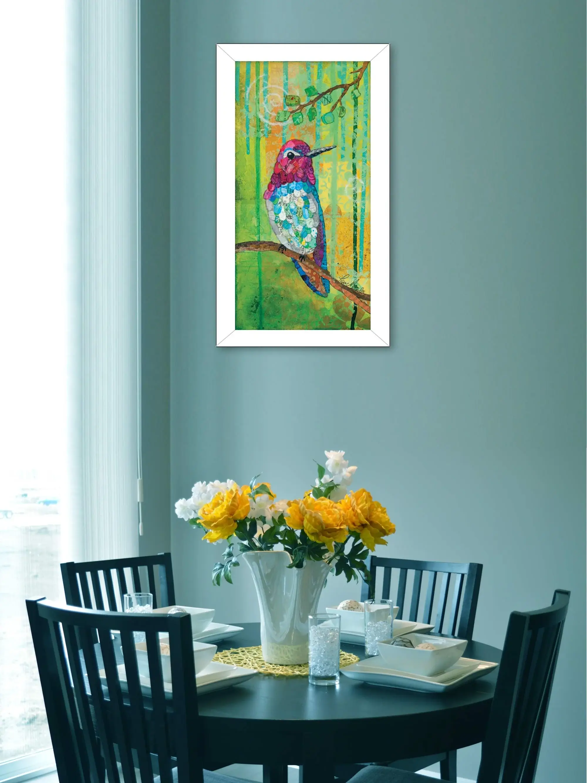 Annas Hummingbird White Framed Print Wall Art - Image 5