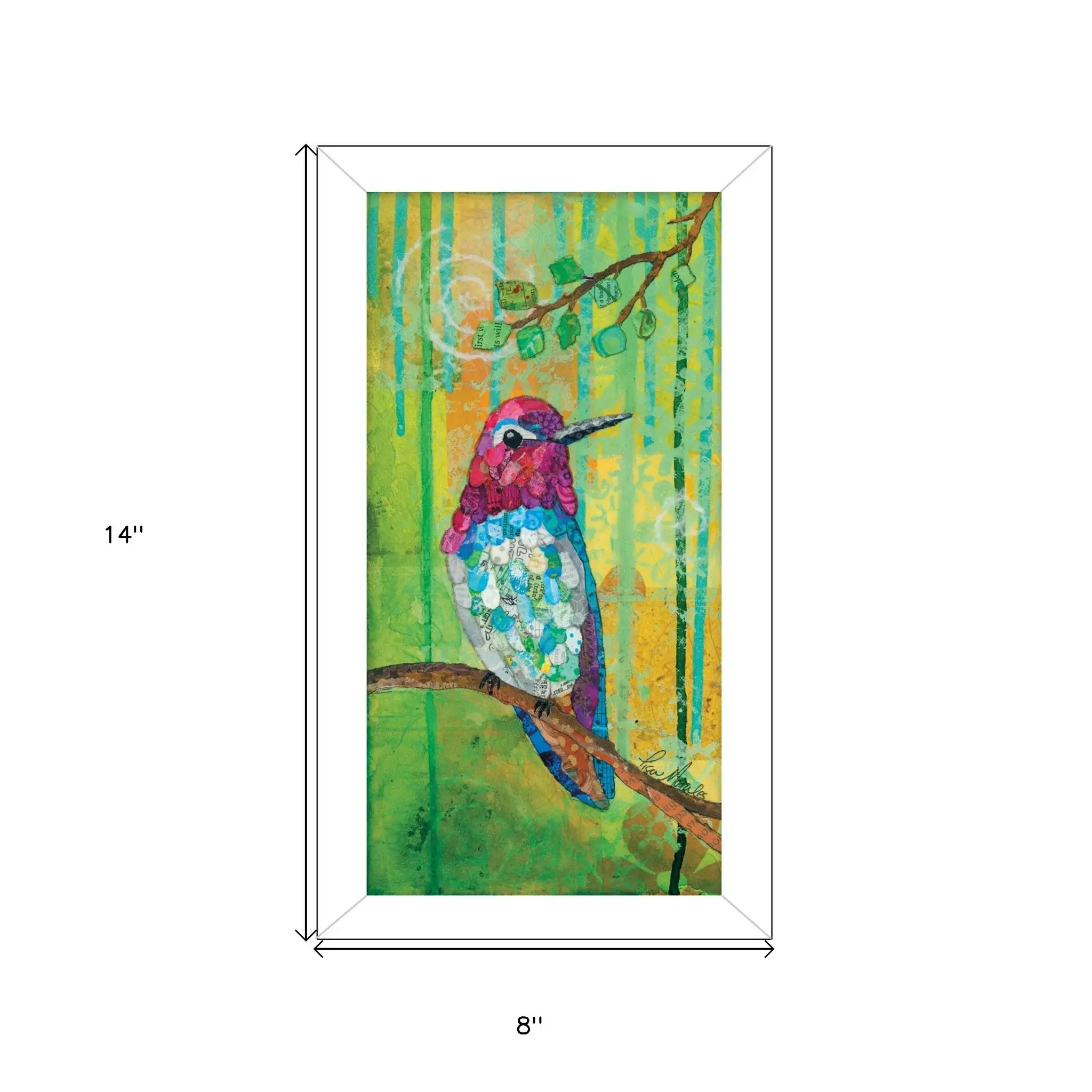 Annas Hummingbird White Framed Print Wall Art - Image 6
