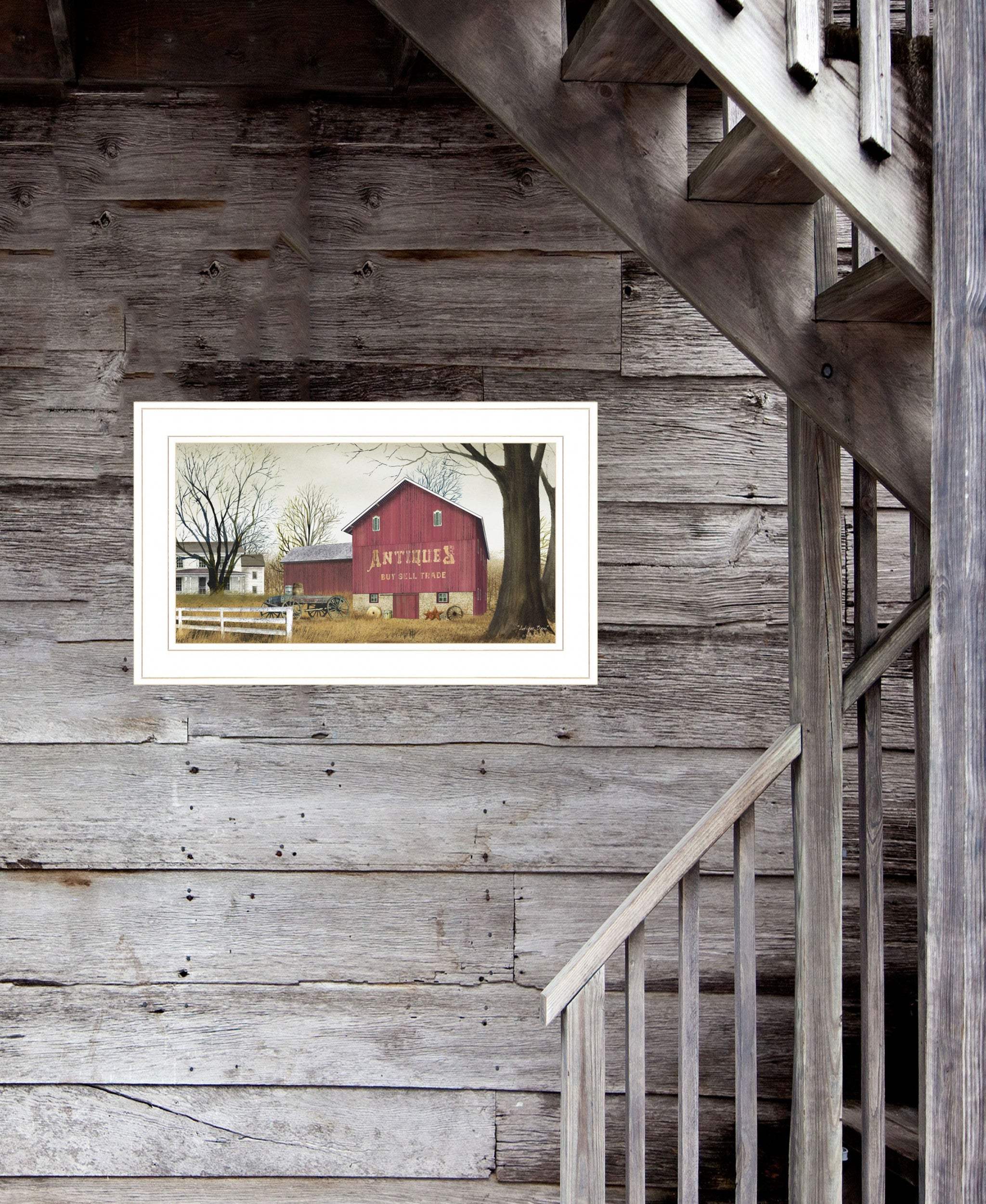 Antique Barn 1 White Framed Print Wall Art - Image 4