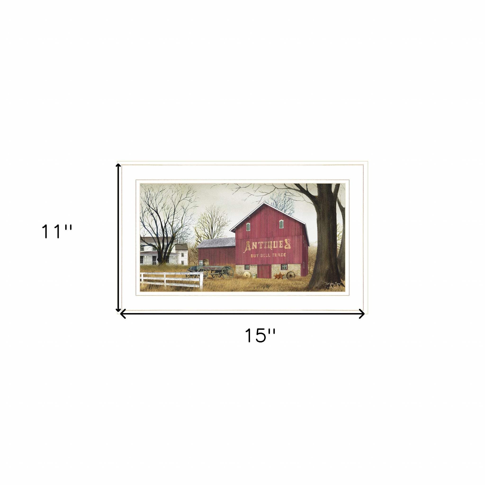 Antique Barn 1 White Framed Print Wall Art - Image 5