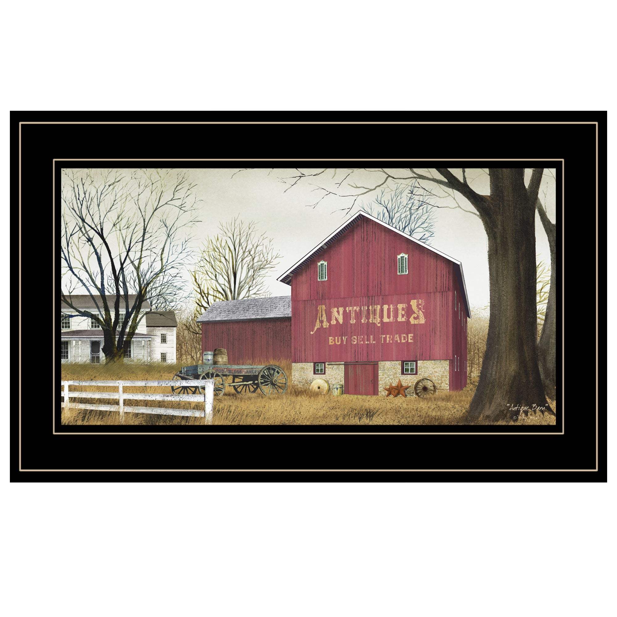 Antique Barn 3 Black Framed Print Wall Art - Image 2