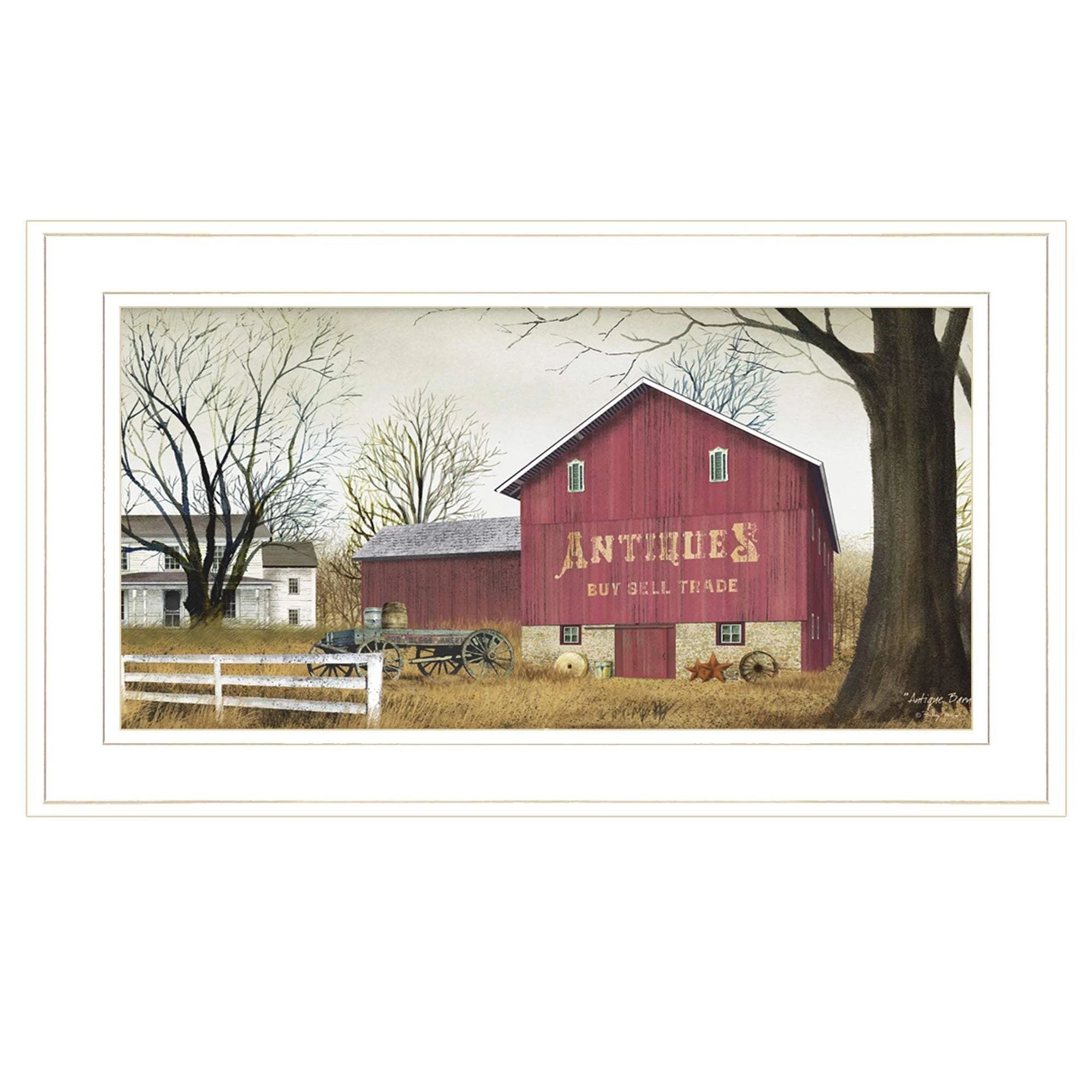 Antique Barn 5 White Framed Print Wall Art - Image 2