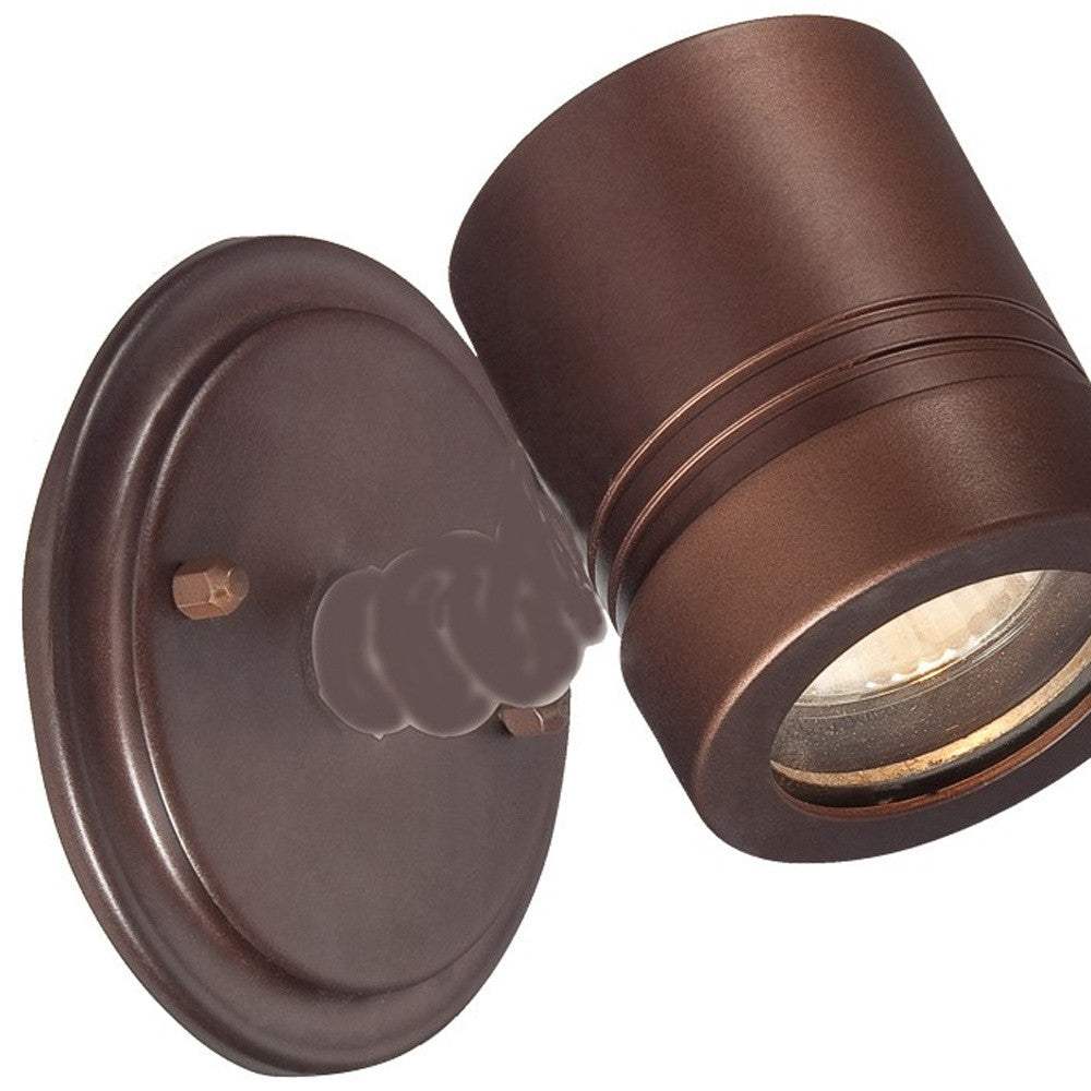 Antique Bronze Cylinder Wall Spotlight - Image 3