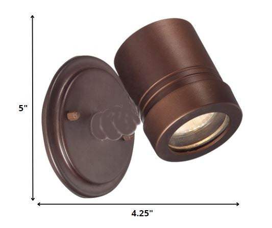 Antique Bronze Cylinder Wall Spotlight - Image 5