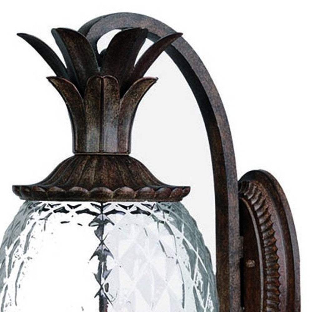 Antique Bronze Hanging Pineapple Wall Light - Image 4