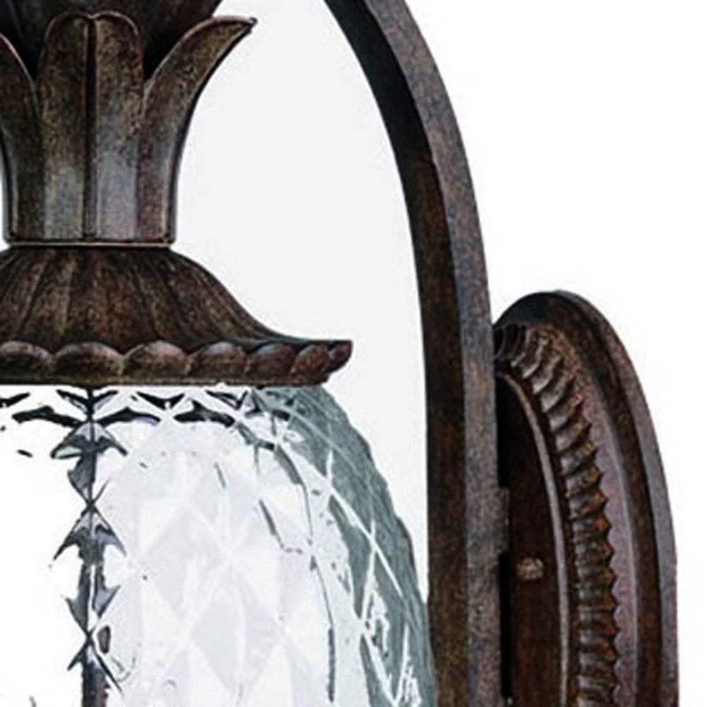 Antique Bronze Hanging Pineapple Wall Light - Image 5