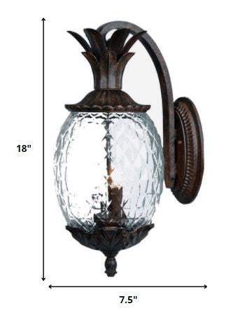 Antique Bronze Hanging Pineapple Wall Light - Image 6