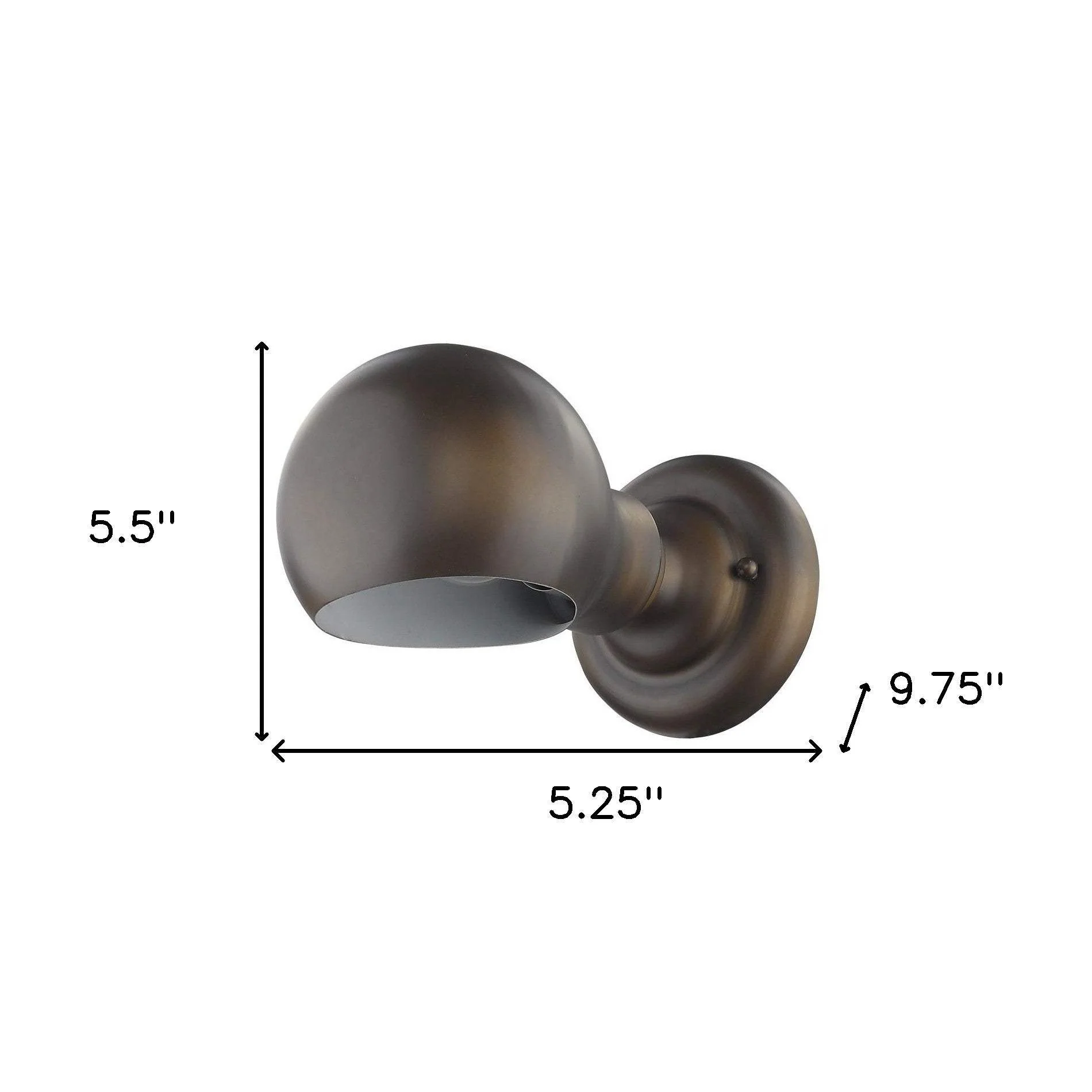 Antique Bronze Rounded Wall Sconce - Image 5