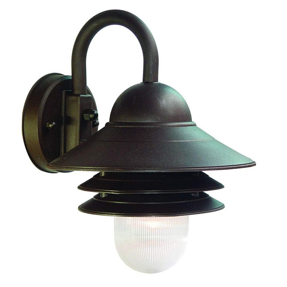 Antique Bronze Three Tier Lamp Shade Outdoor Wall Light - Image 3