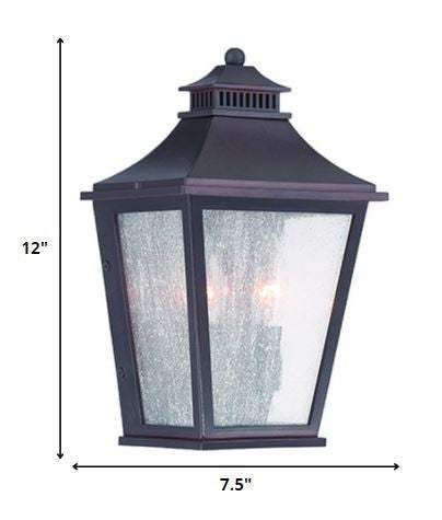 Antique Bronze Two Light Pocket Lantern Wall Light - Image 5