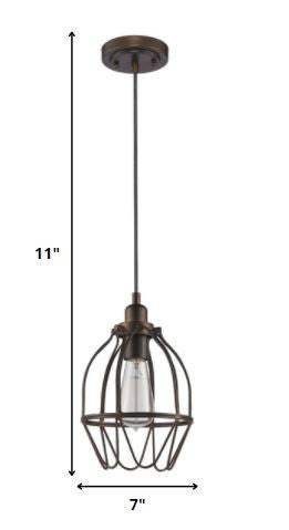 Antique Bronze Wire Pendant Hanging Light - Image 6
