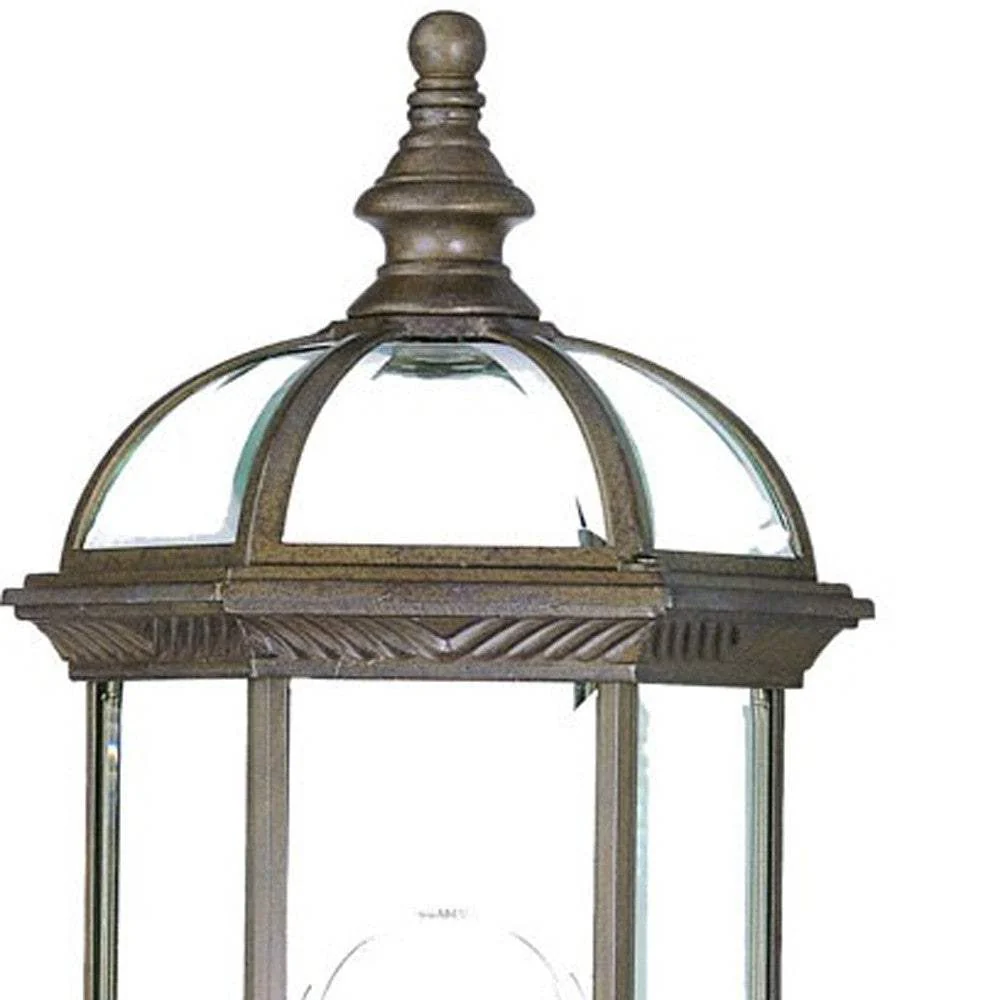 Antique Brown Cylindrical Lantern Wall Light - Image 4