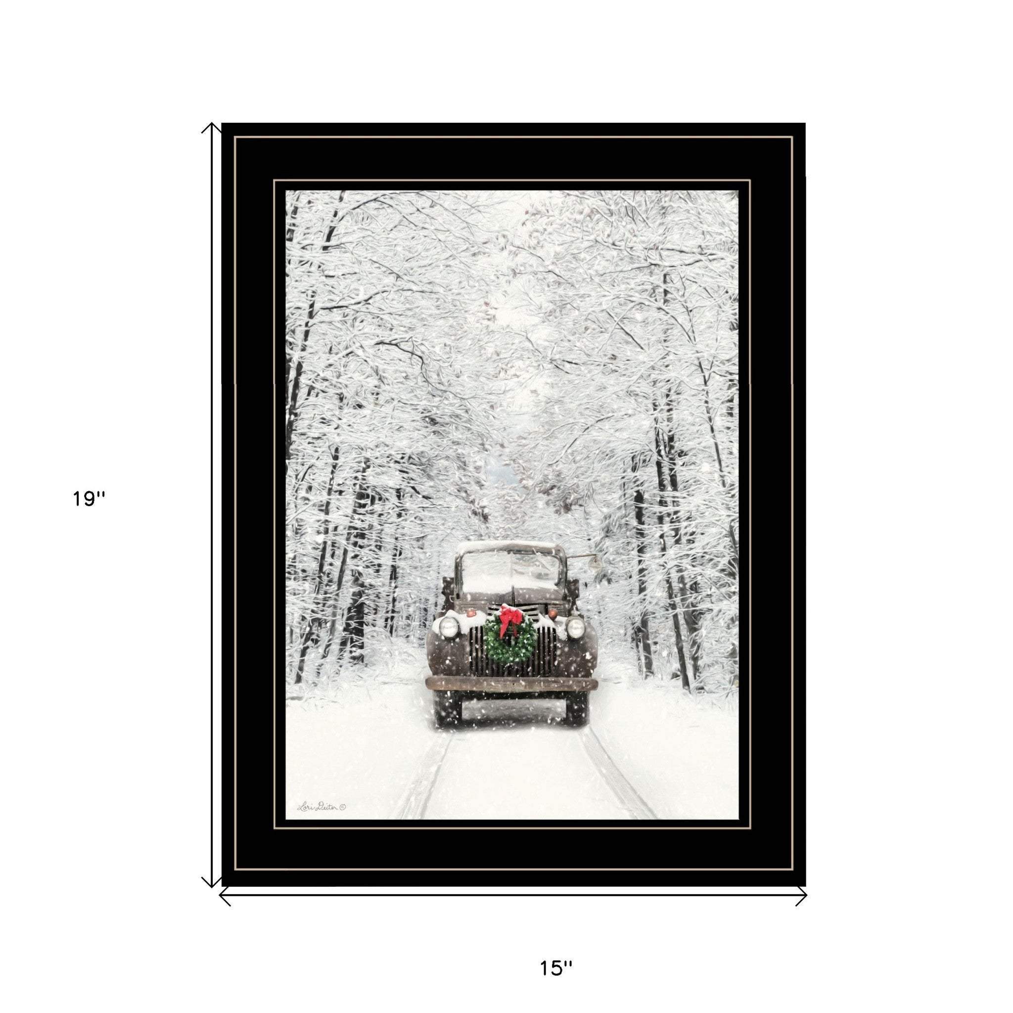 Antique Christmas 2 Black Framed Print Wall Art - Image 5