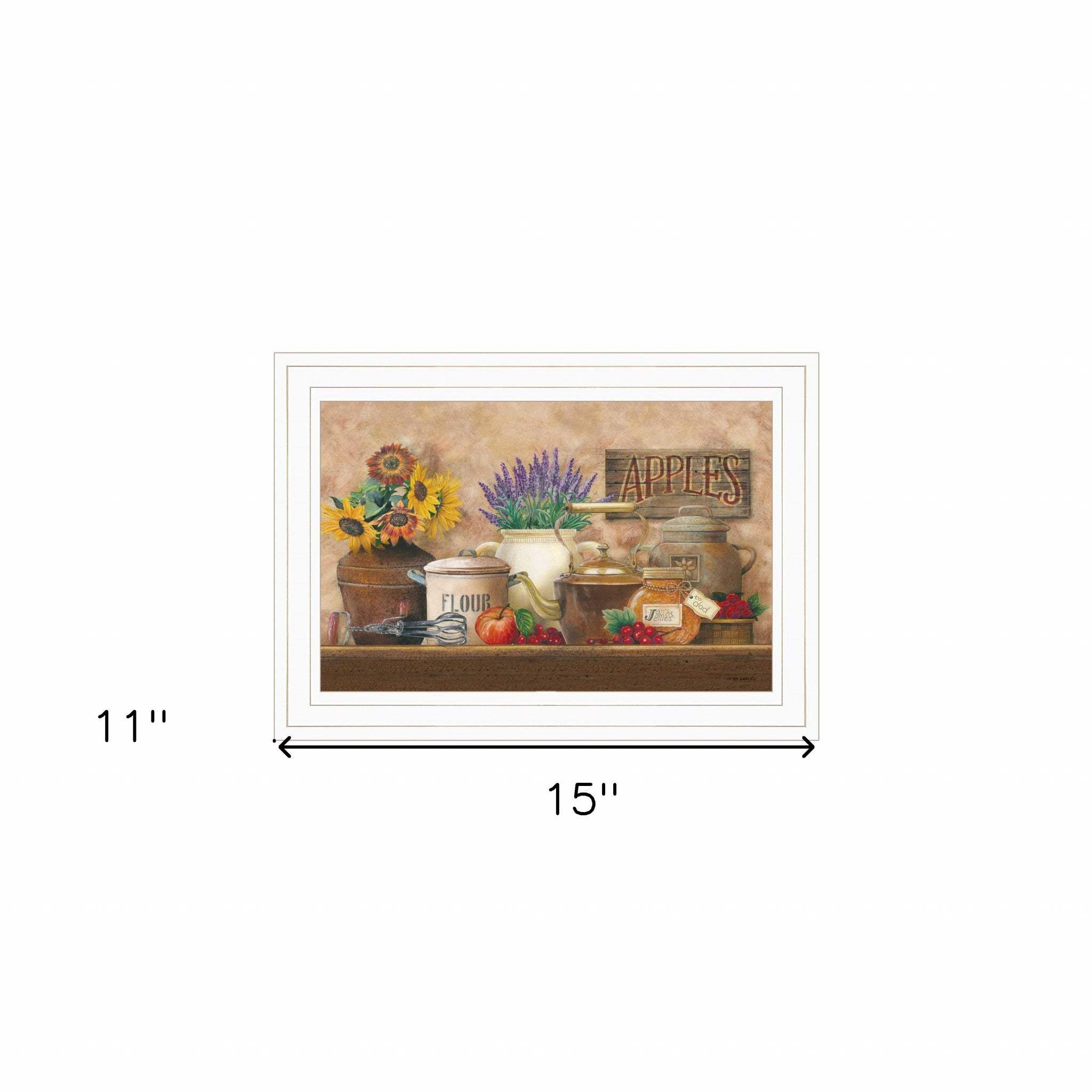 Antique Kitchen 1 White Framed Print Kitchen Wall Art - Image 5