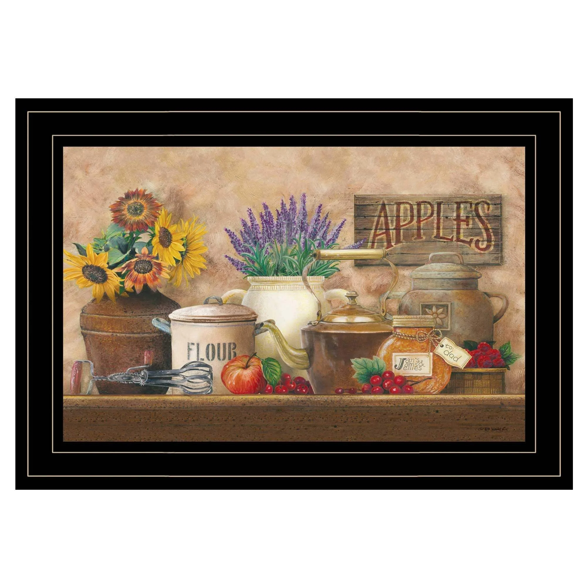 Antique Kitchen 2 Black Framed Print Kitchen Wall Art - Image 2