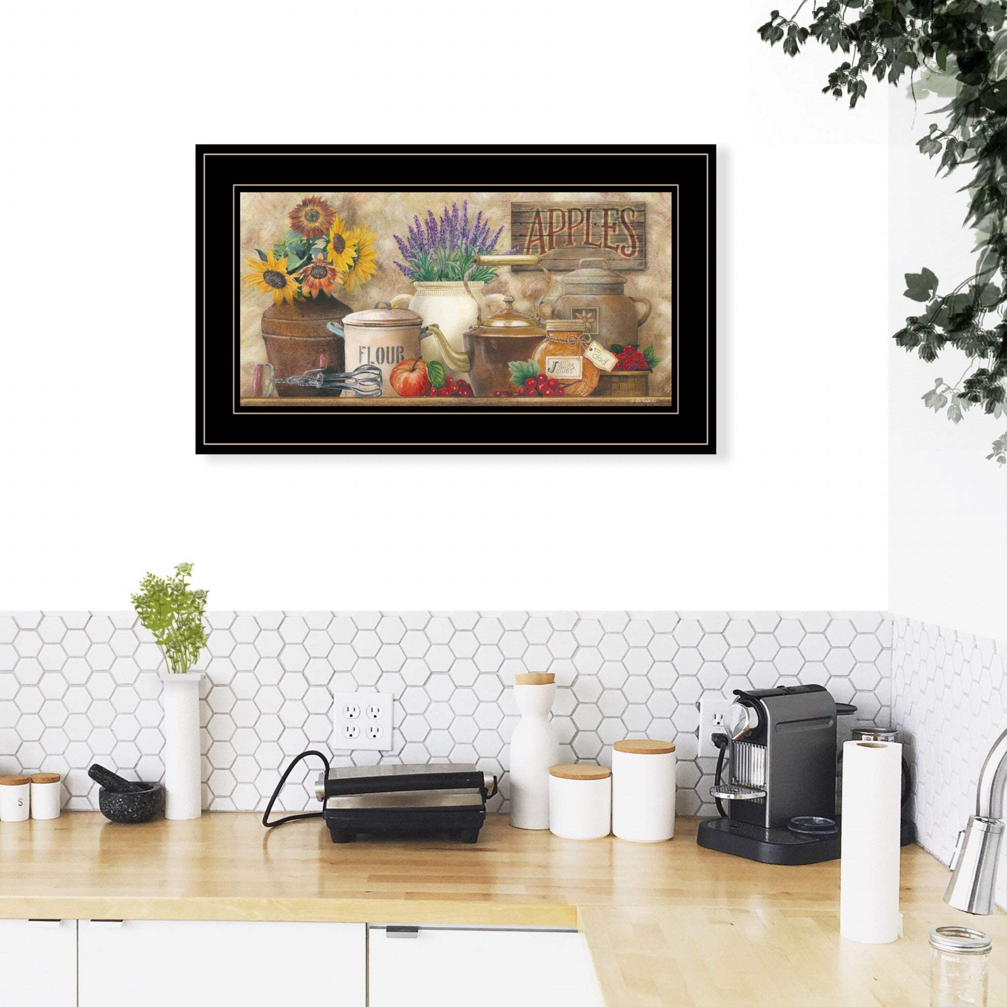 Antique Kitchen 5 Black Framed Print Kitchen Wall Art - Image 4