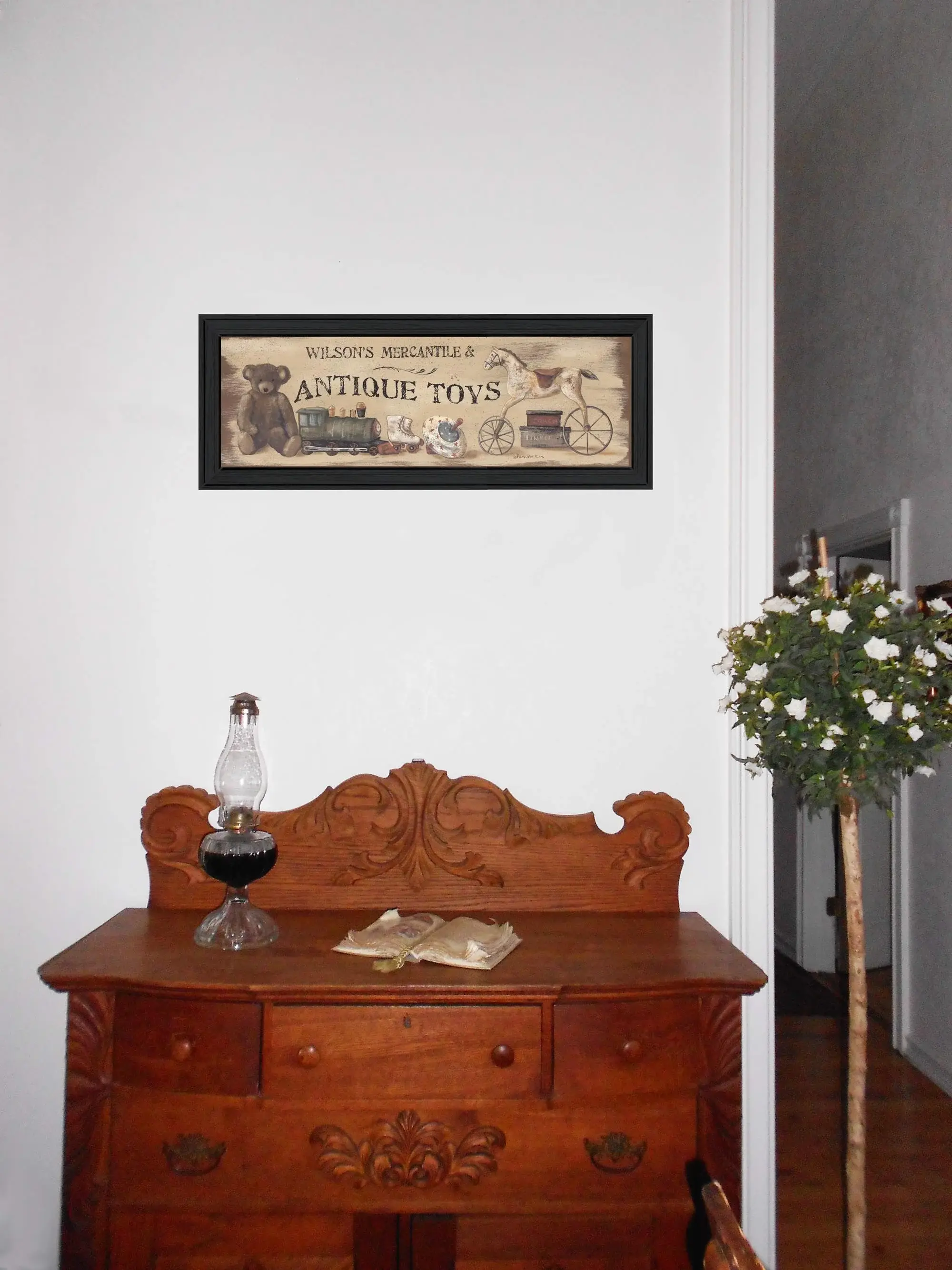 Antique Toys Black Framed Print Wall Art - Image 4