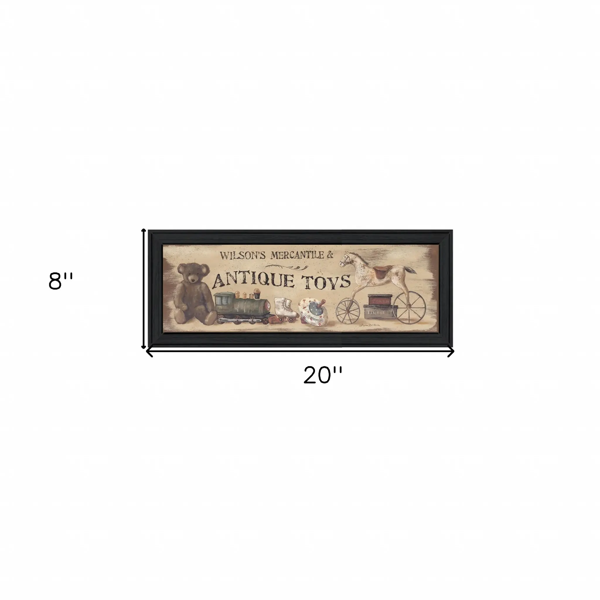 Antique Toys Black Framed Print Wall Art - Image 5