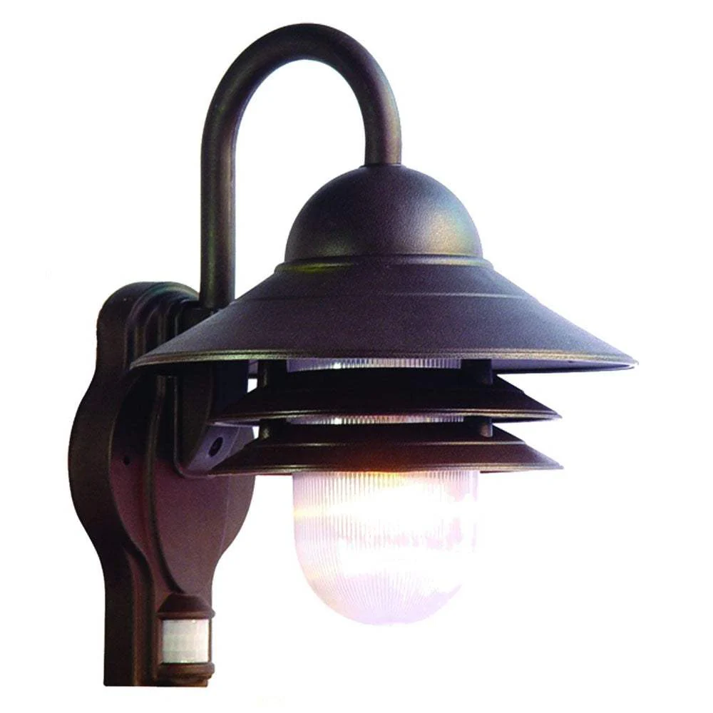 Antiqued Bronze Motion Sensor Outdoor Wall Light - Image 3