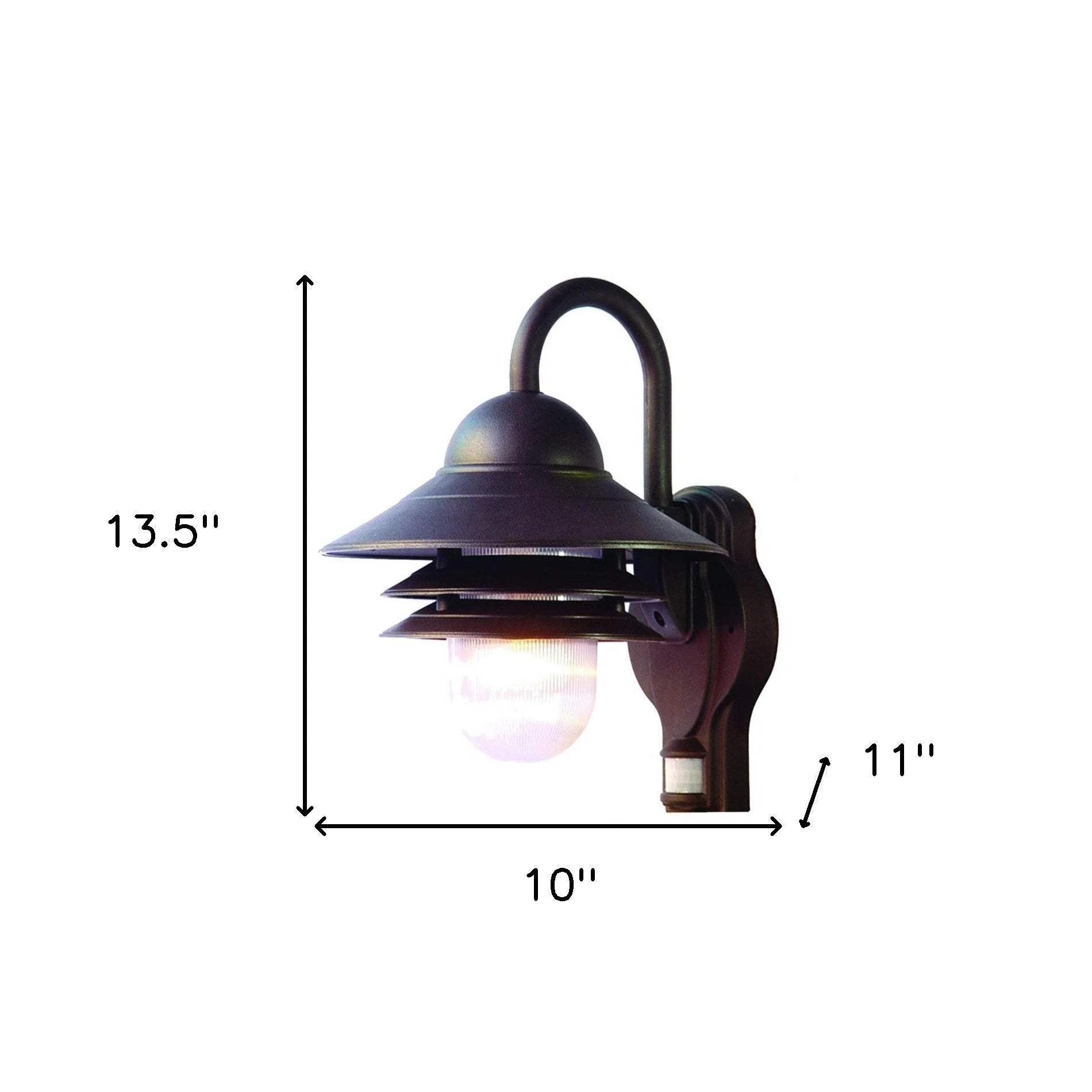 Antiqued Bronze Motion Sensor Outdoor Wall Light - Image 5