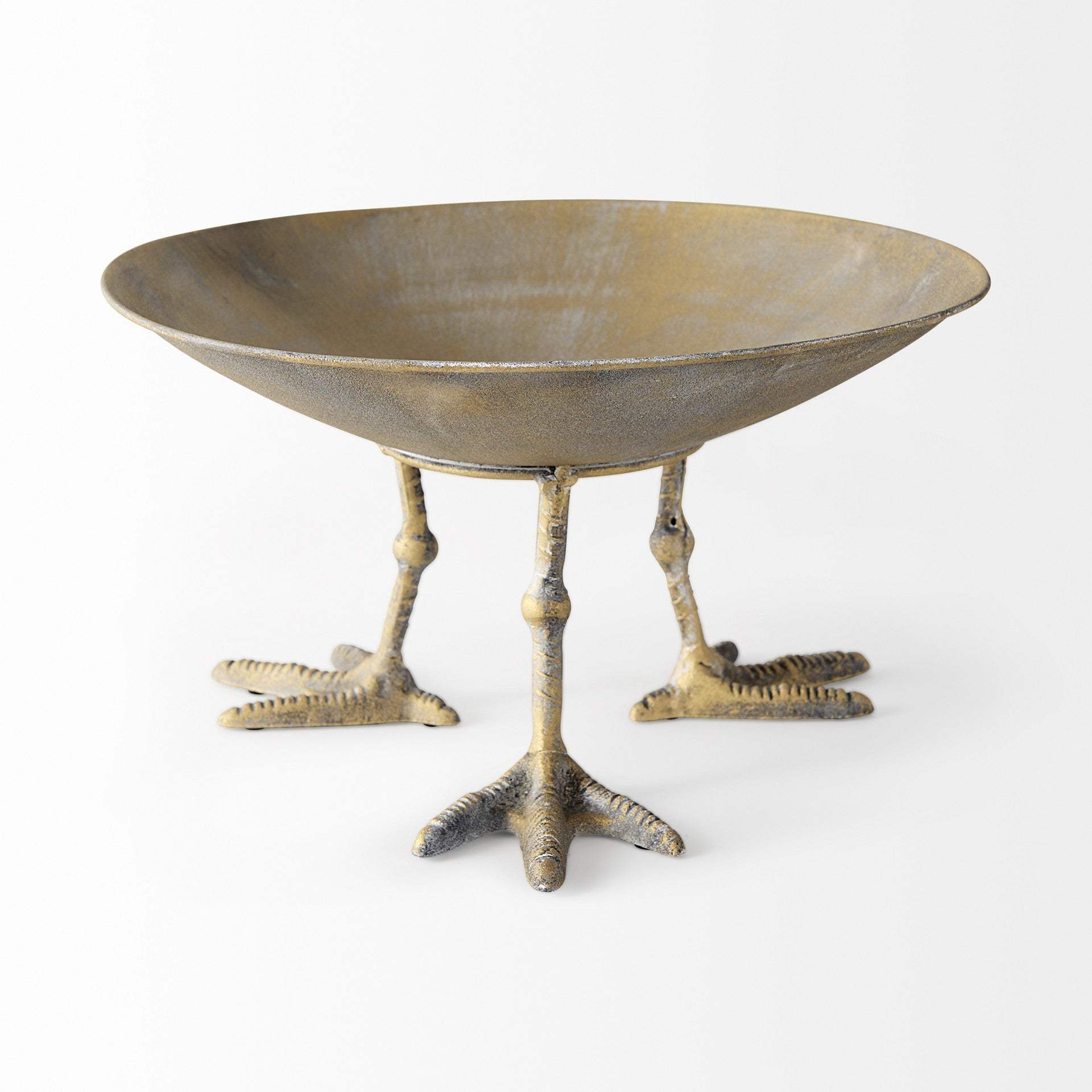 Antiqued Gold Webbed Feet Centerpiece Bowl - Image 4