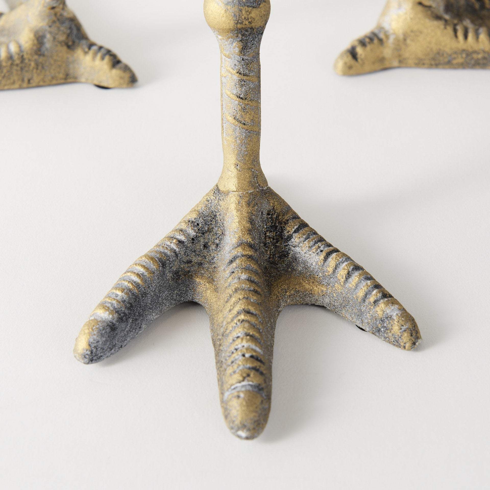 Antiqued Gold Webbed Feet Centerpiece Bowl - Image 9