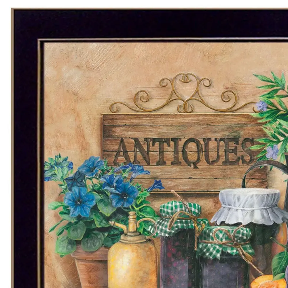 Antiques and Herbs Black Framed Print Kitchen Wall Art - Image 4