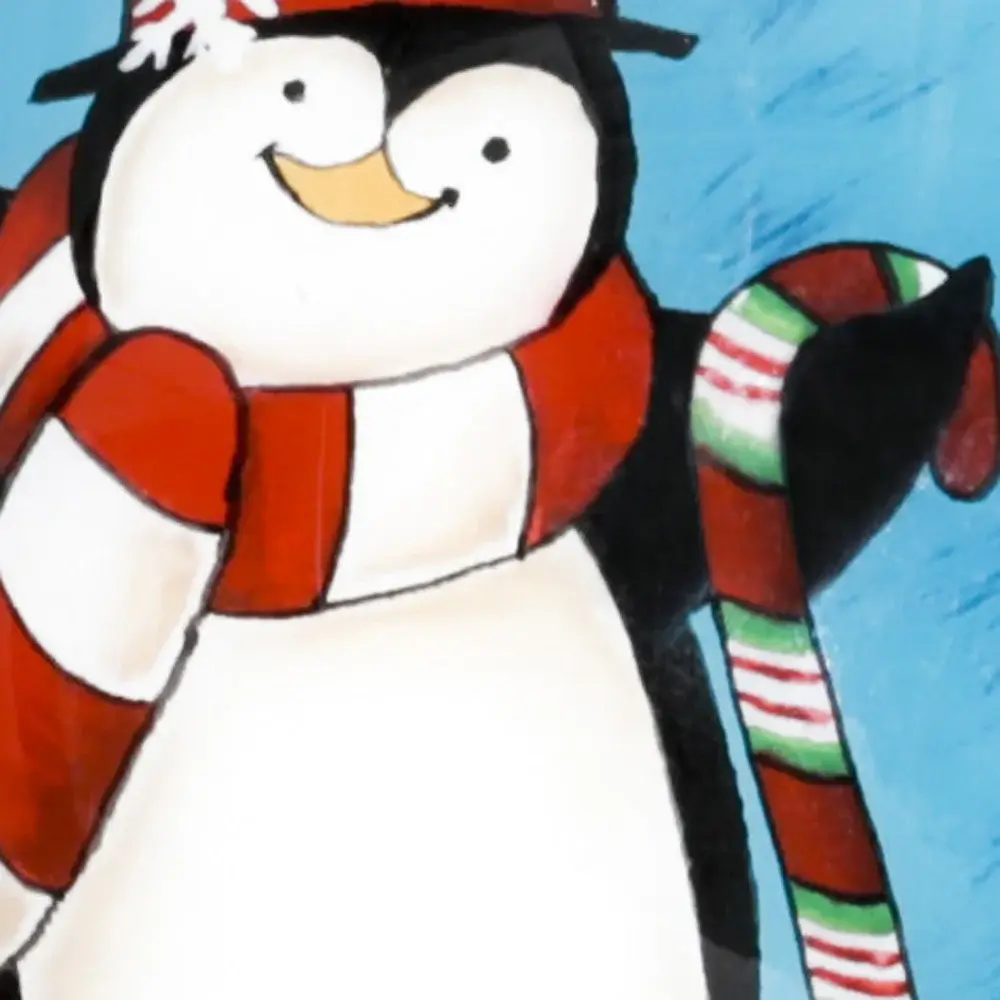 Anywhere with You is Always Better Penguin Hand Painted Mouth Blown Glass Ornament - Image 4