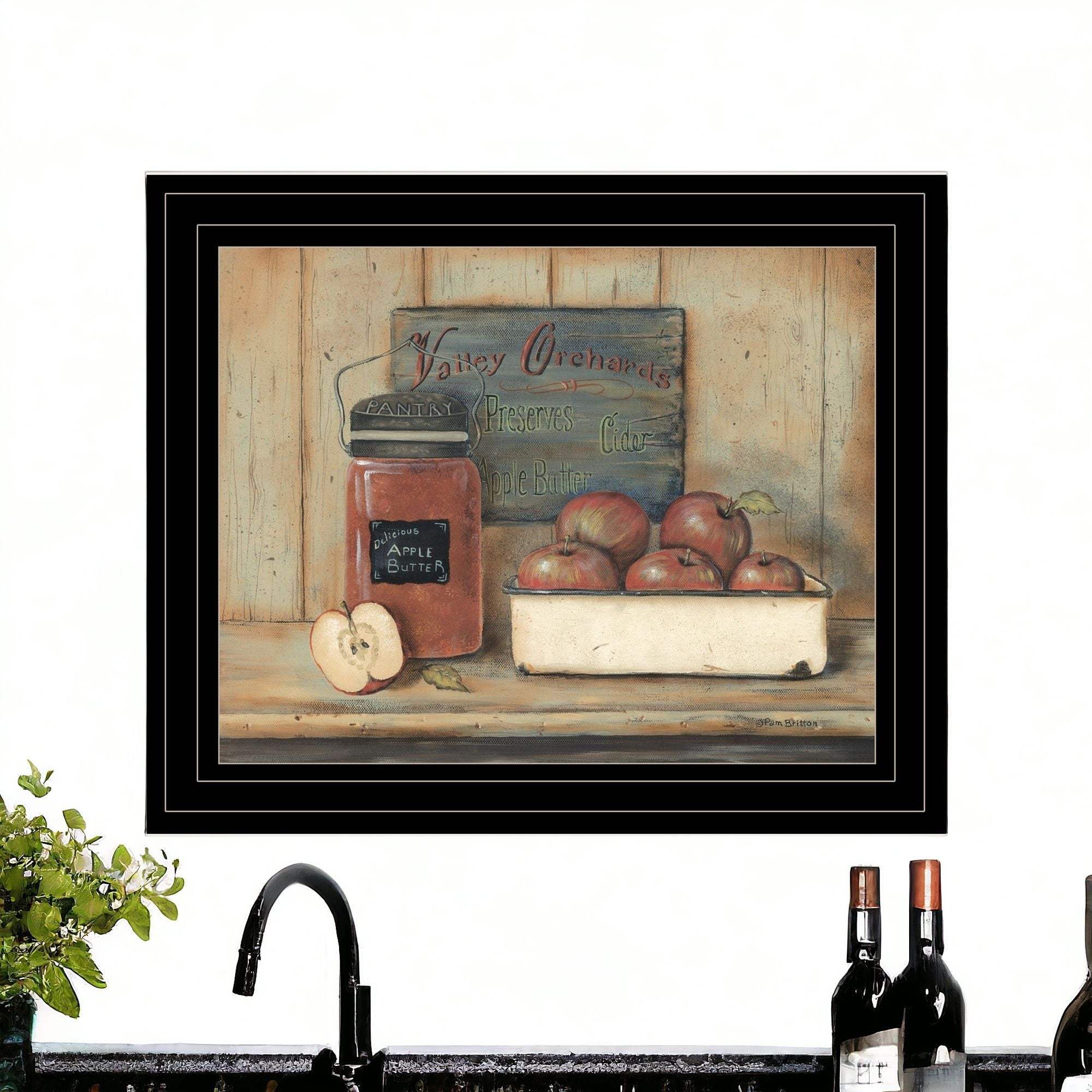 Apple Butter 2 Black Framed Print Kitchen Wall Art - Image 3
