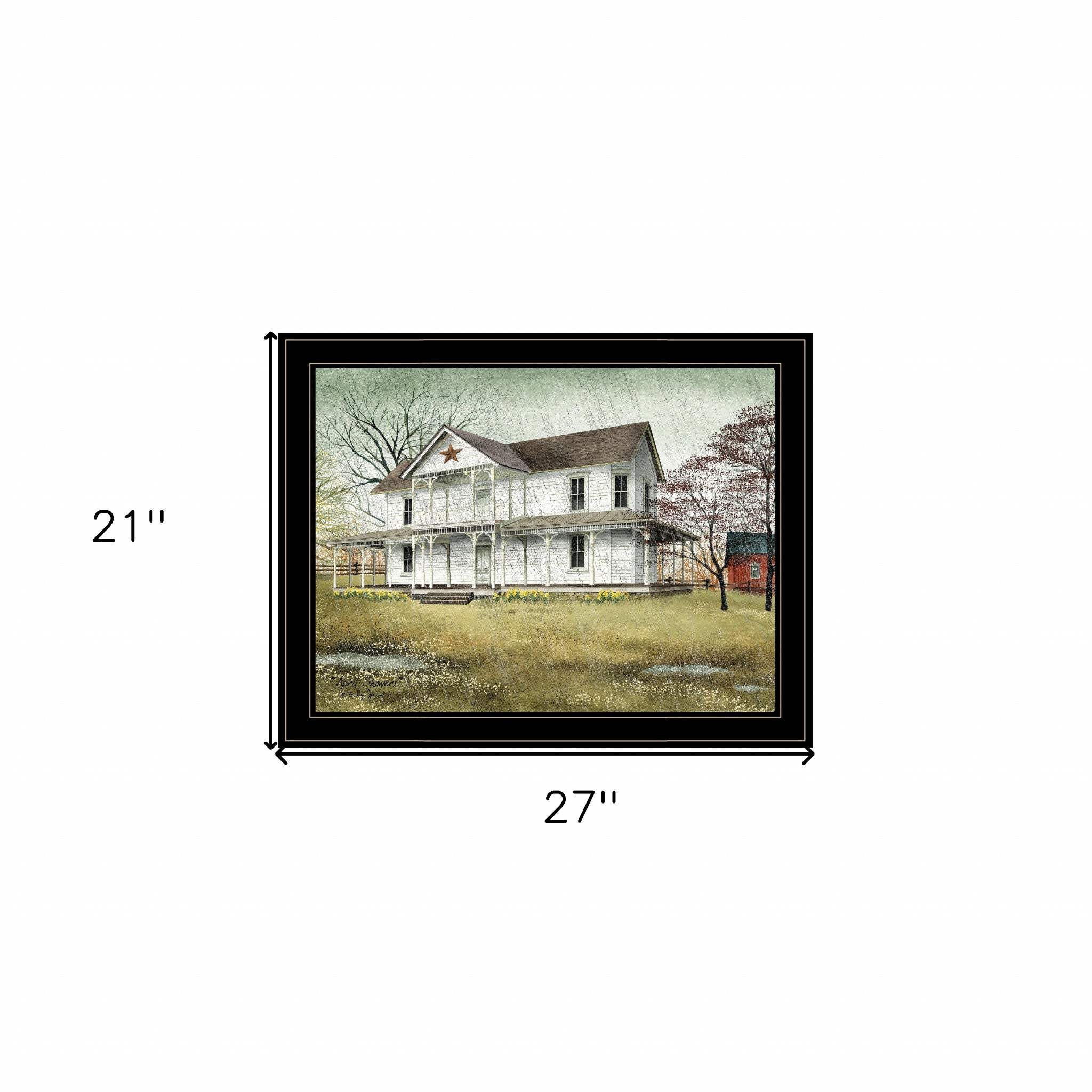 April Showers 4 Black Framed Print Wall Art - Image 5