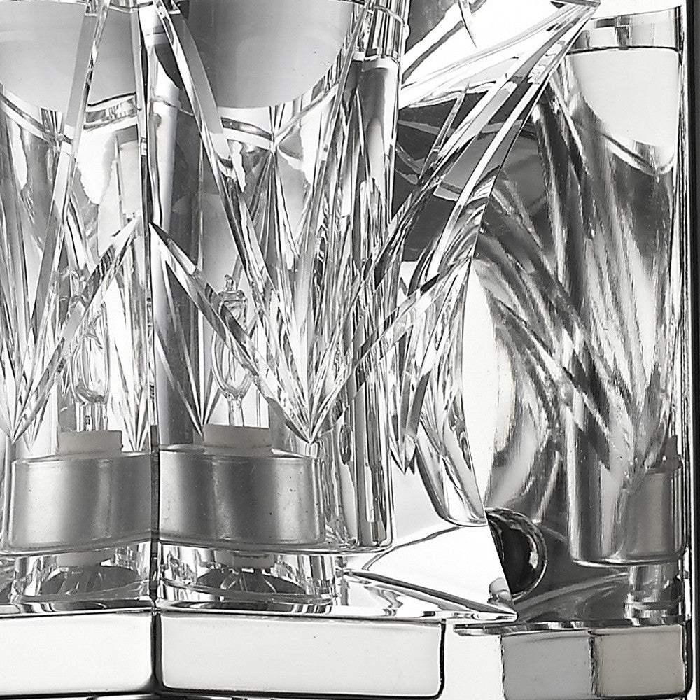 Arabella 1-Light Polished Nickel Sconce With Pressed Crystal Shade - Image 4