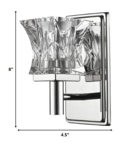 Arabella 1-Light Polished Nickel Sconce With Pressed Crystal Shade - Image 5