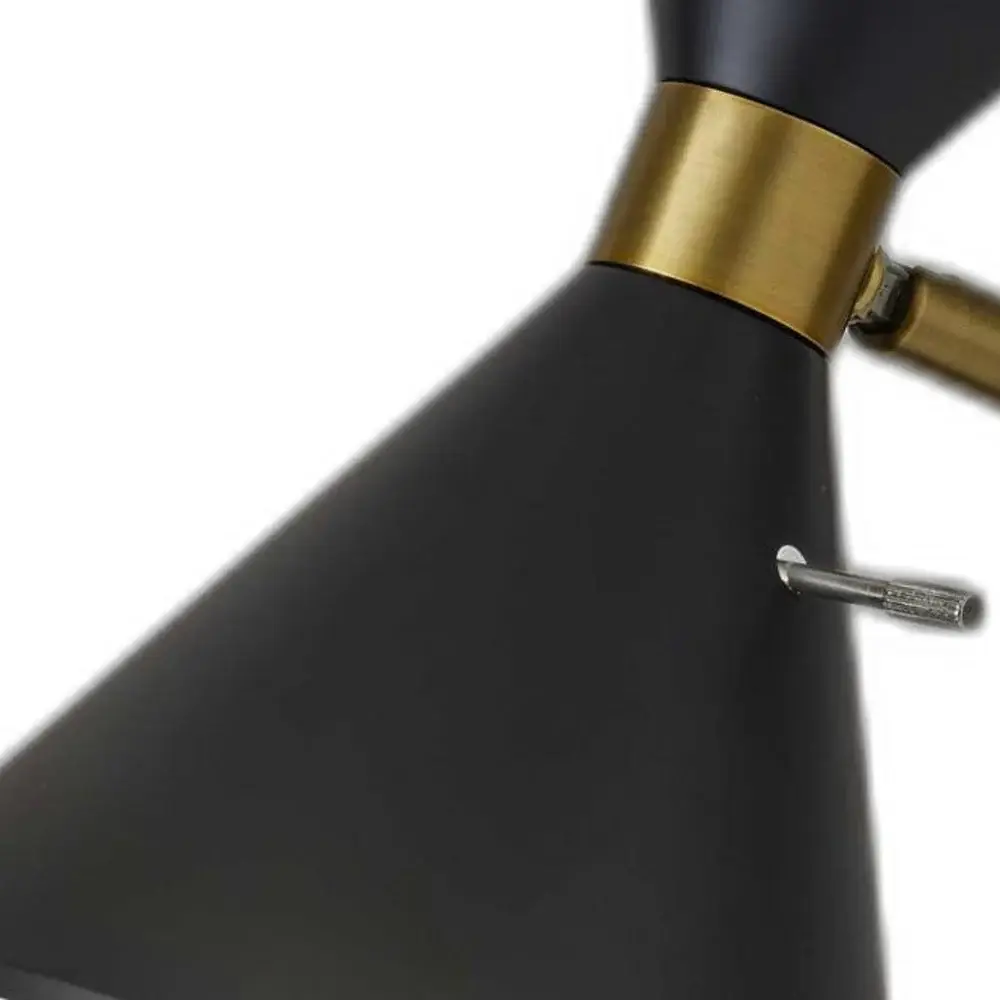 Asymmetrical Diabolo Black Metal Desk Lamp - Image 2