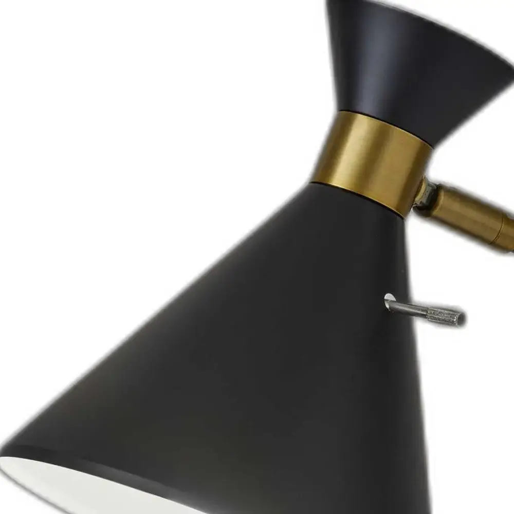 Asymmetrical Diabolo Black Metal Desk Lamp - Image 3