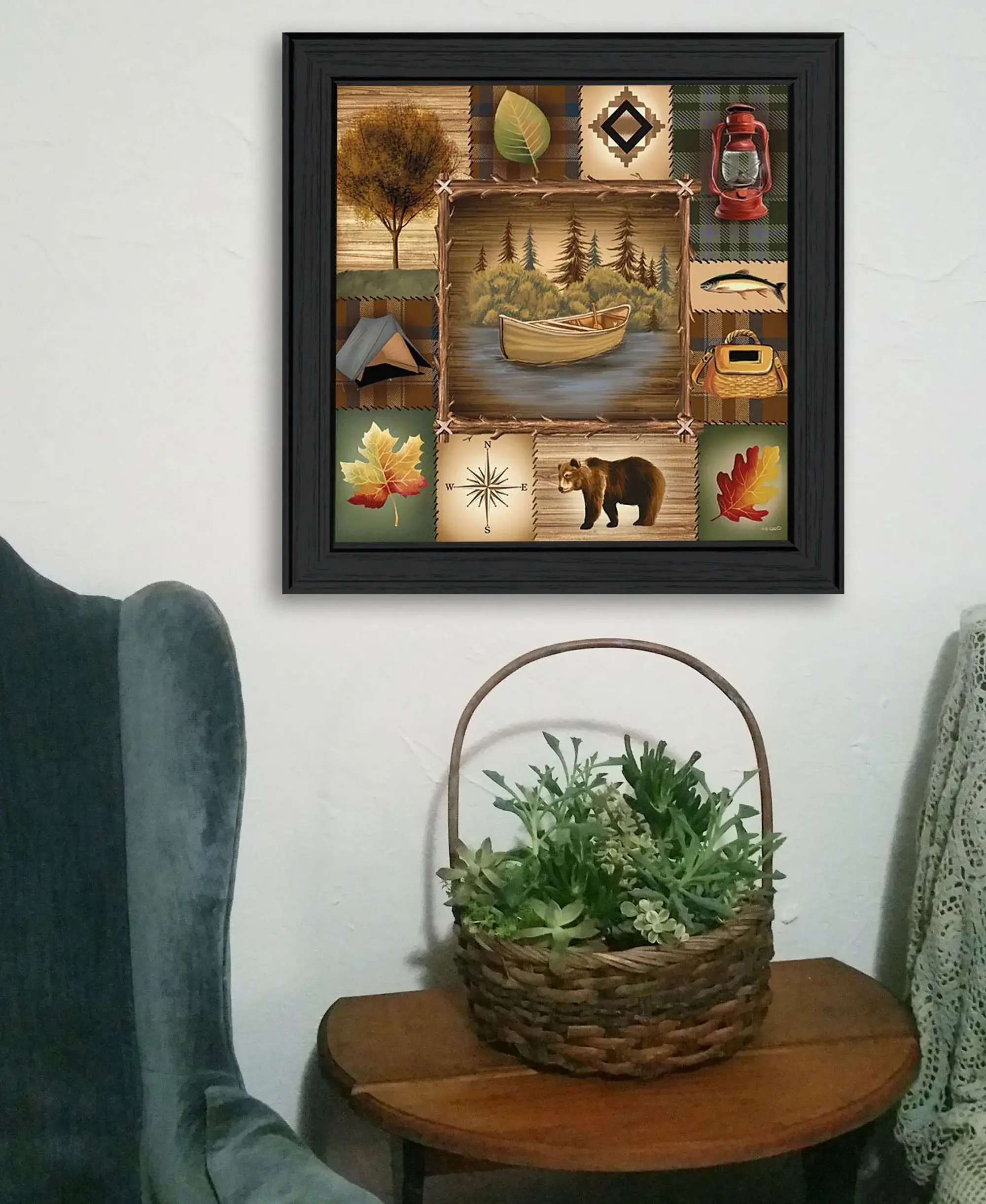 At the Lake 2 Black Framed Print Wall Art - Image 5