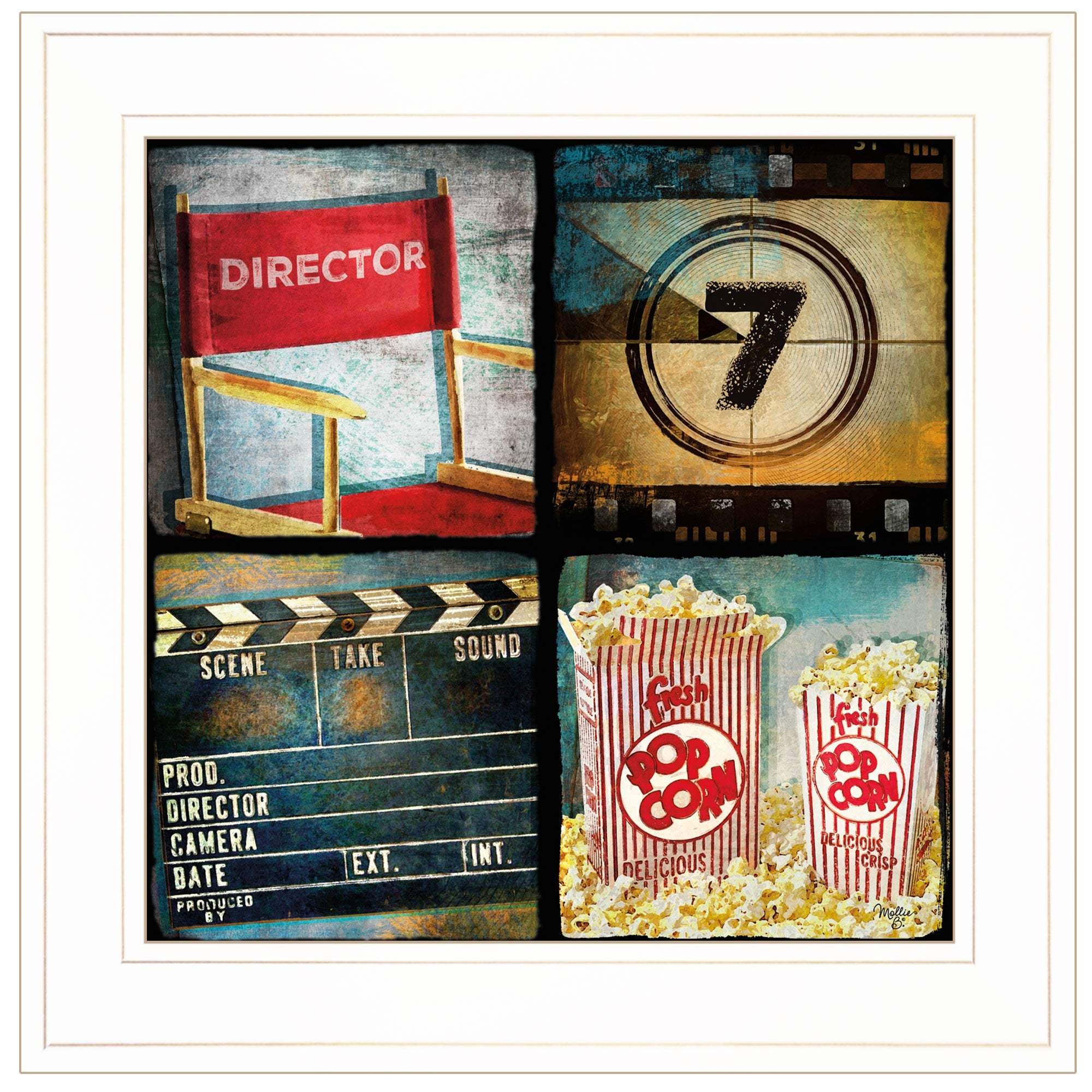 At The Movies 3 White Framed Print Wall Art - Image 2