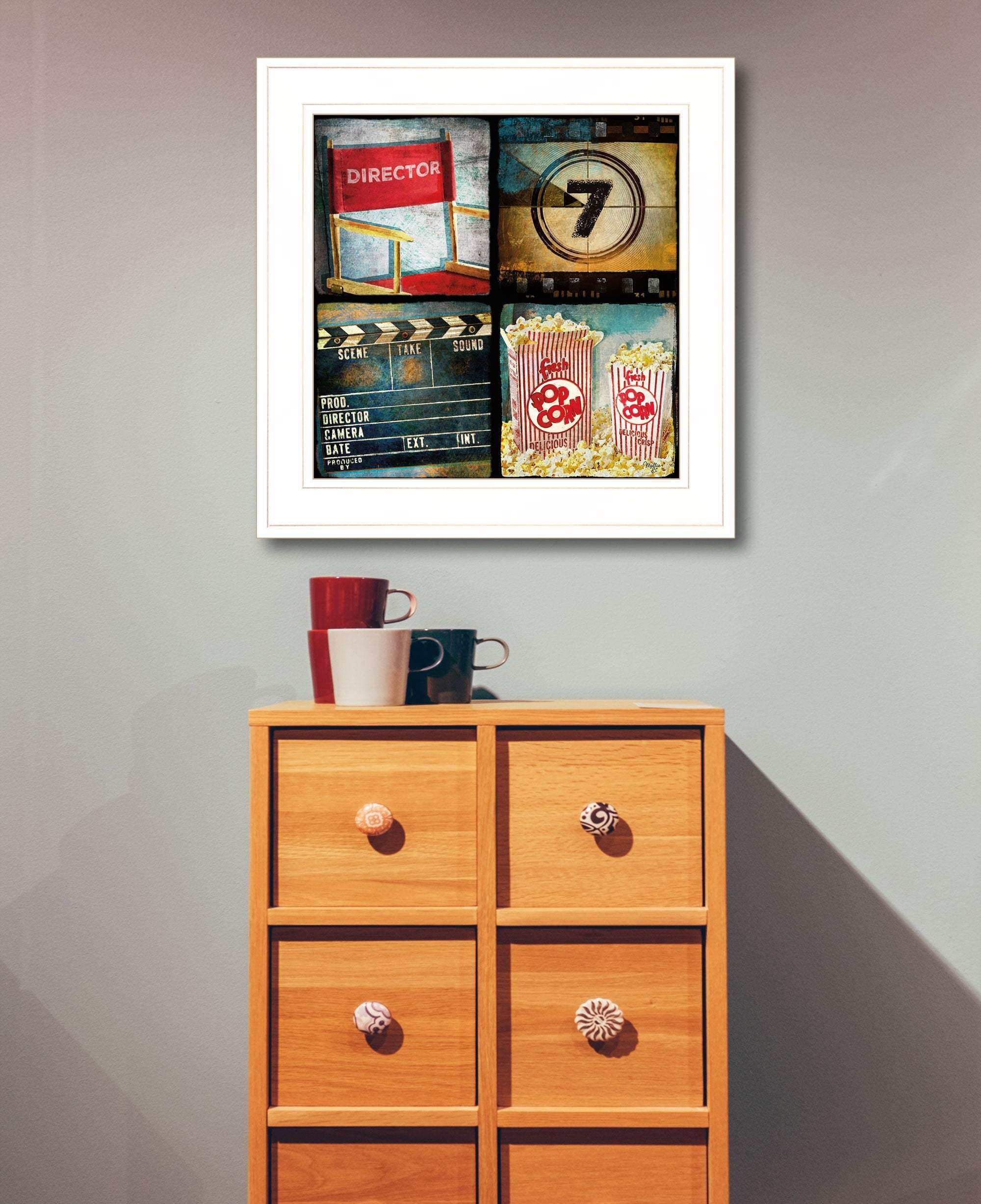At The Movies 3 White Framed Print Wall Art - Image 6