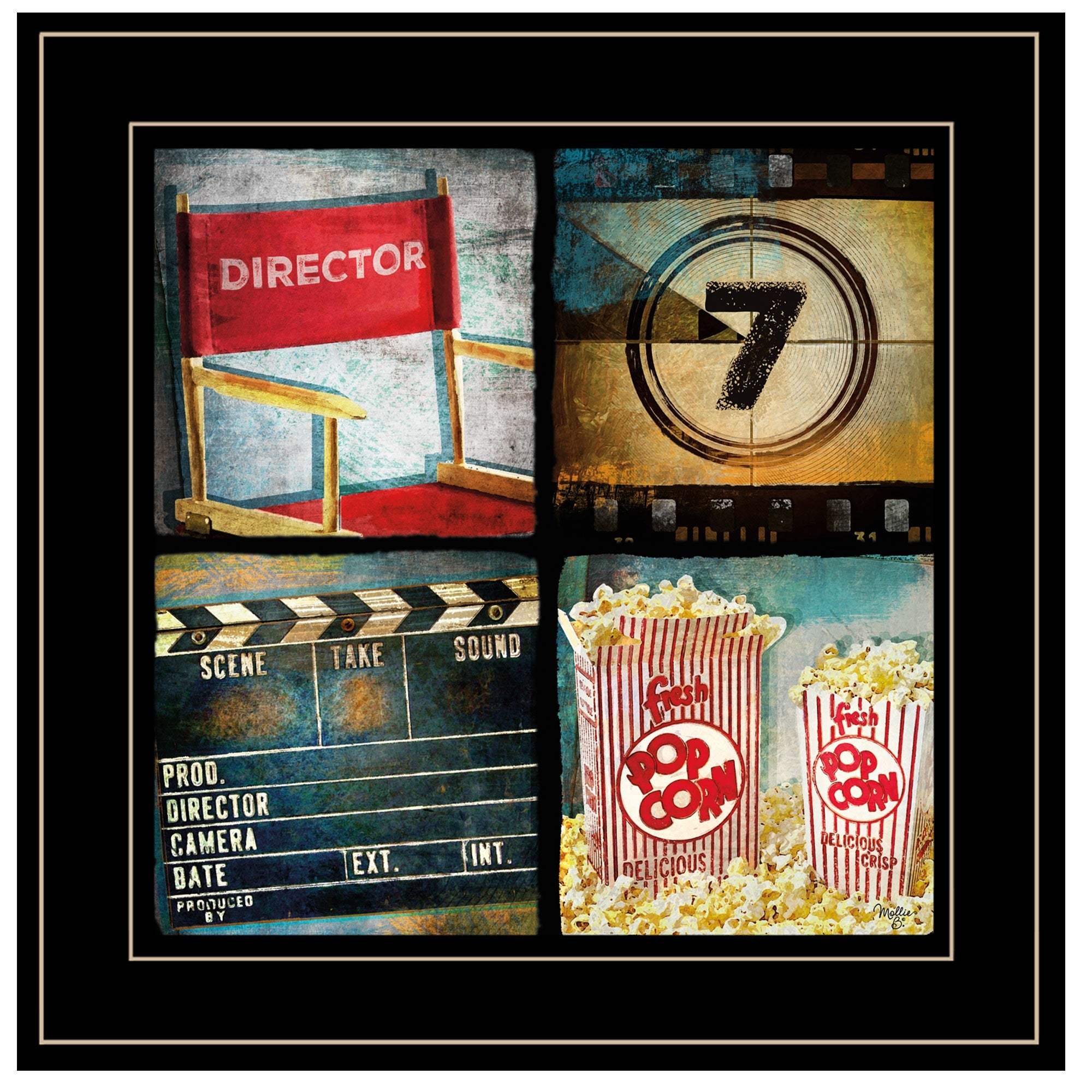 At The Movies 5 Black Framed Print Wall Art - Image 2