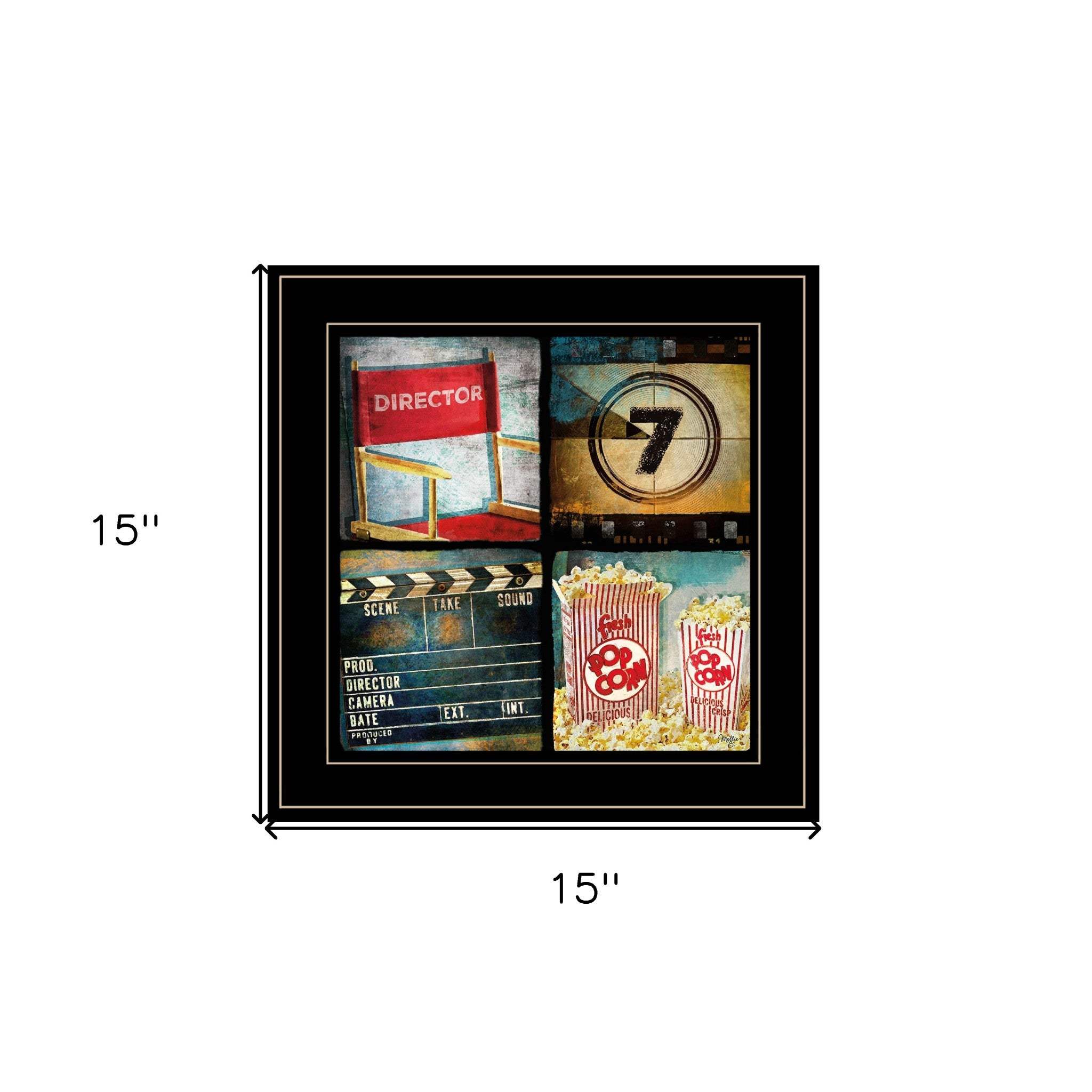 At The Movies 5 Black Framed Print Wall Art - Image 7