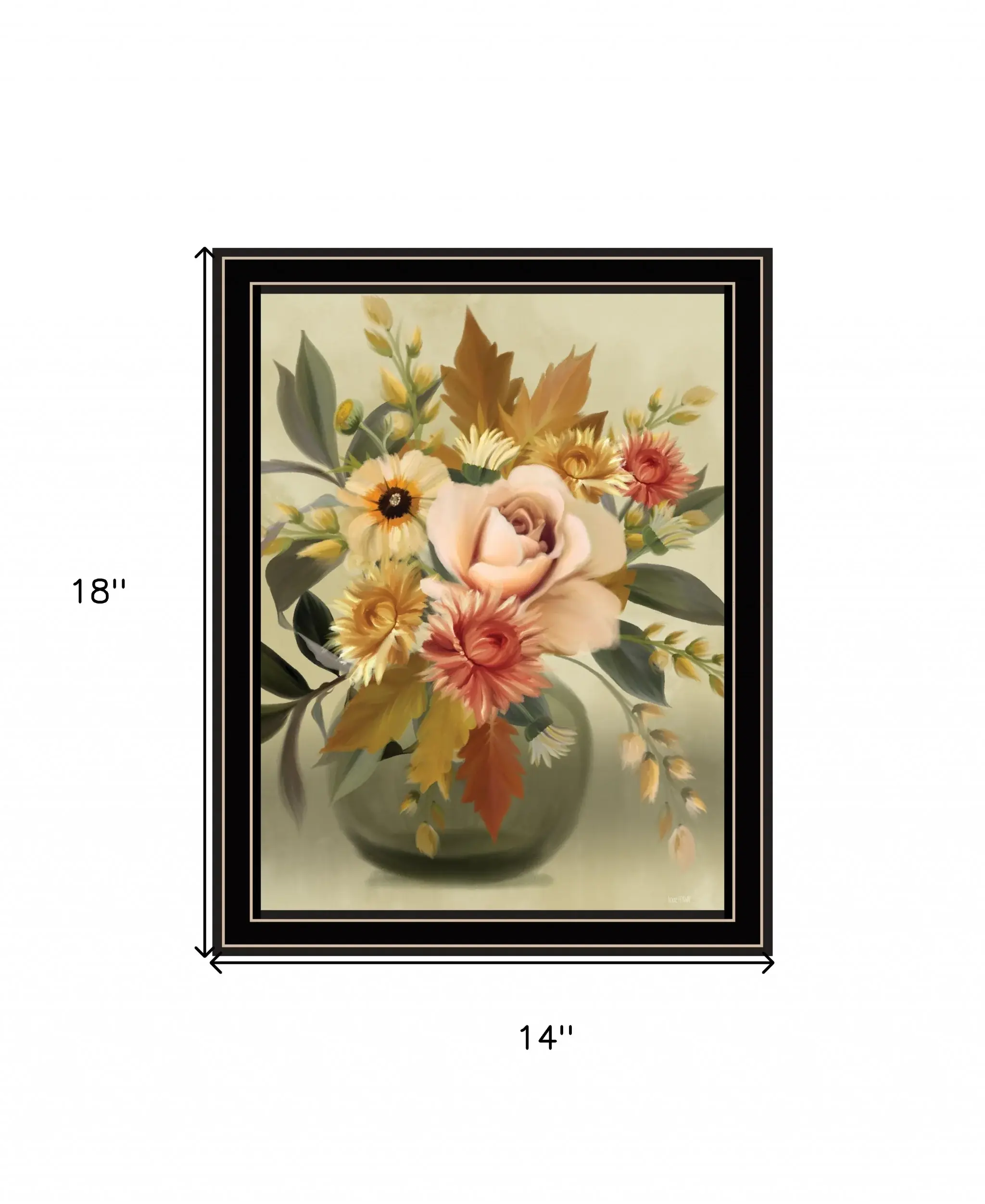 Autumn Bouquet 1 Black Framed Print Wall Art - Image 5