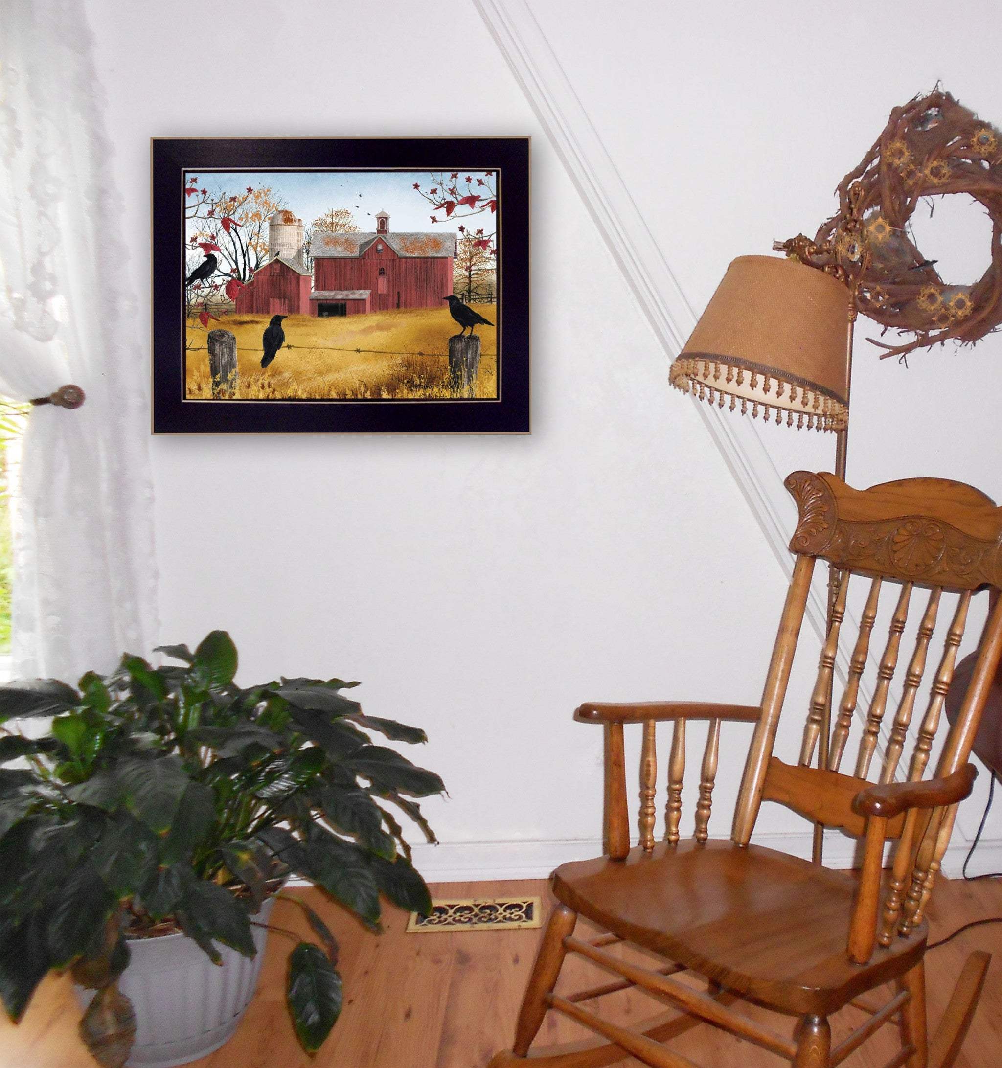 Autumn Gold 3 Black Framed Print Wall Art - Image 4