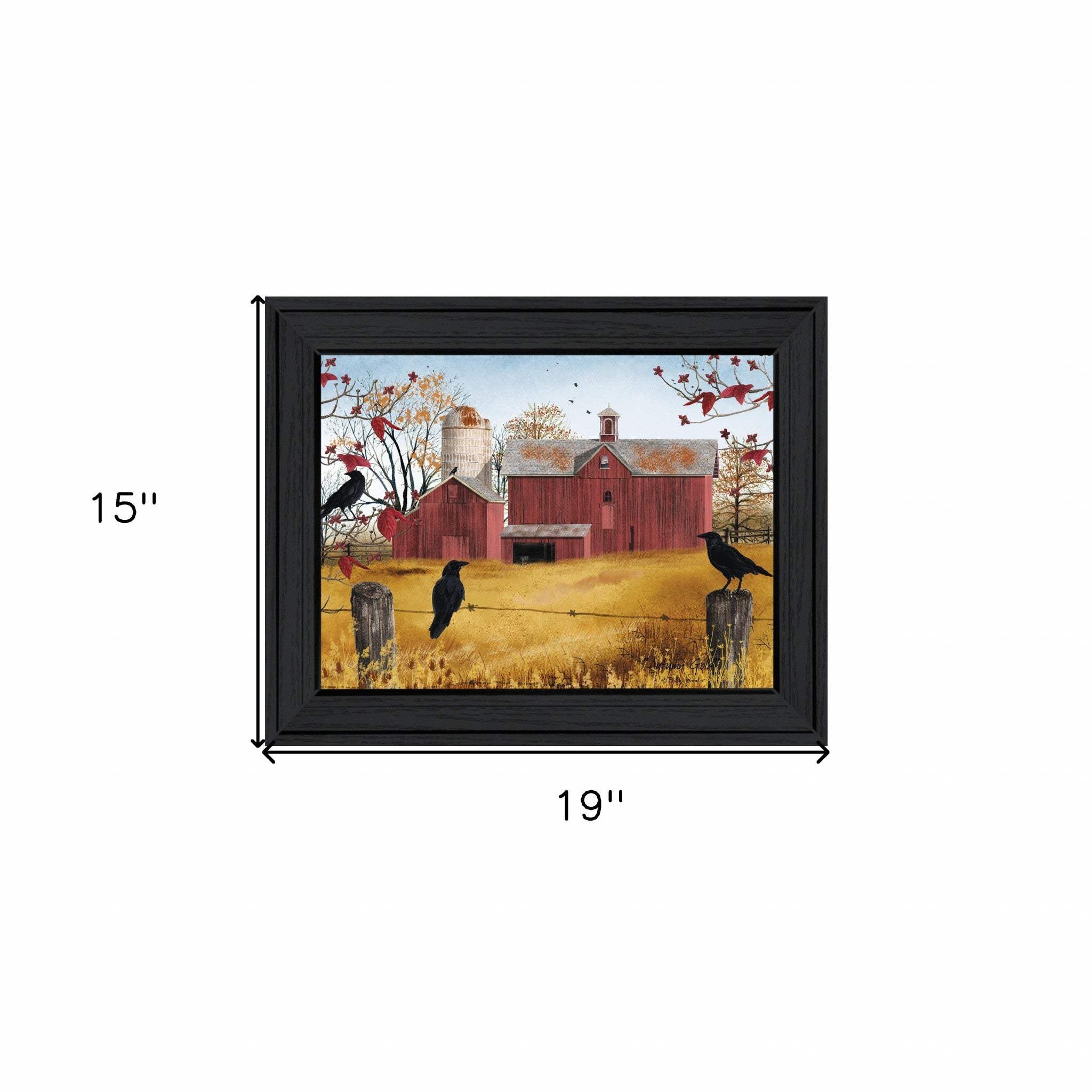 Autumn Gold 4 Black Framed Print Wall Art - Image 5