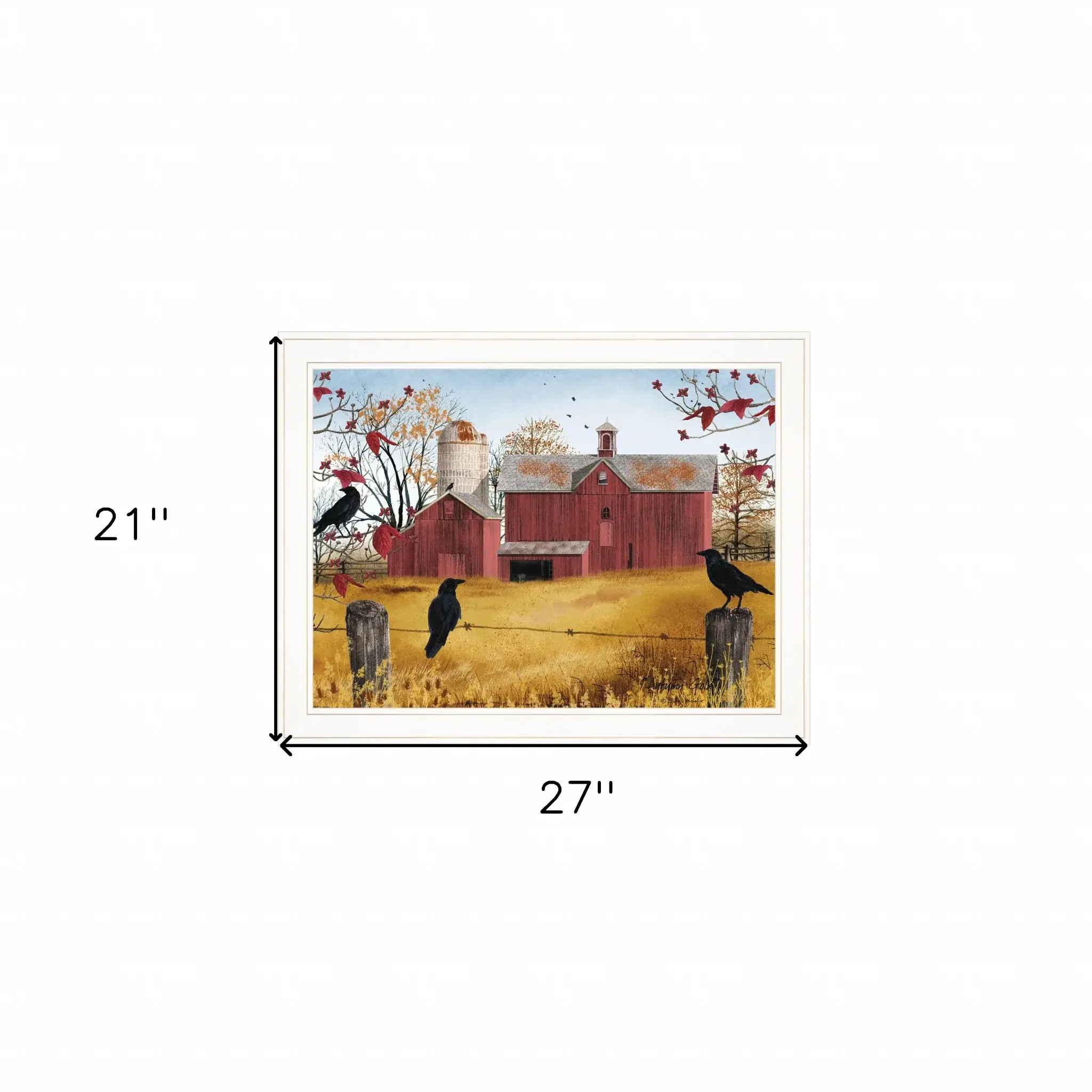 Autumn Gold 6 White Framed Print Wall Art - Image 5