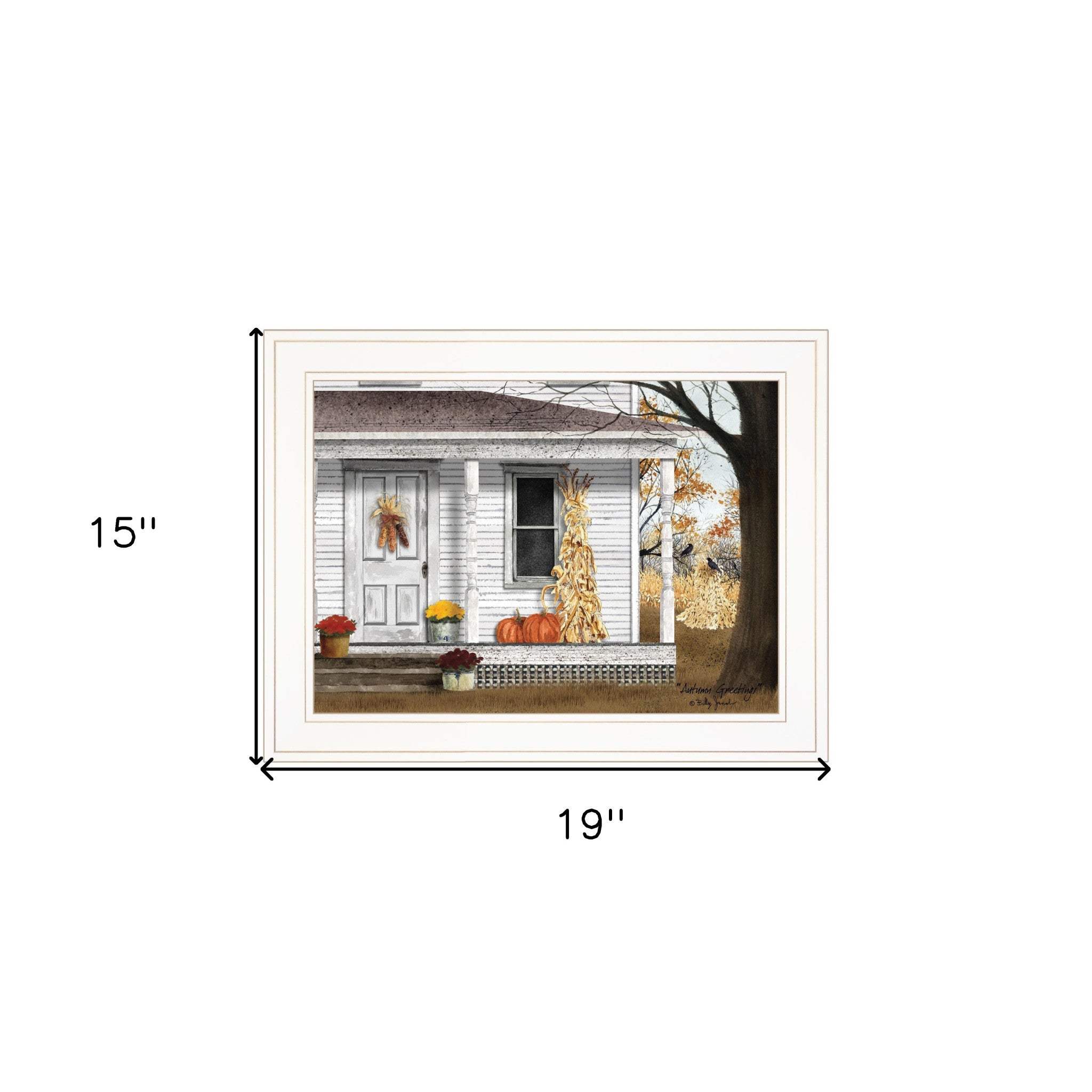 Autumn Greetings 1 White Framed Print Wall Art - Image 6