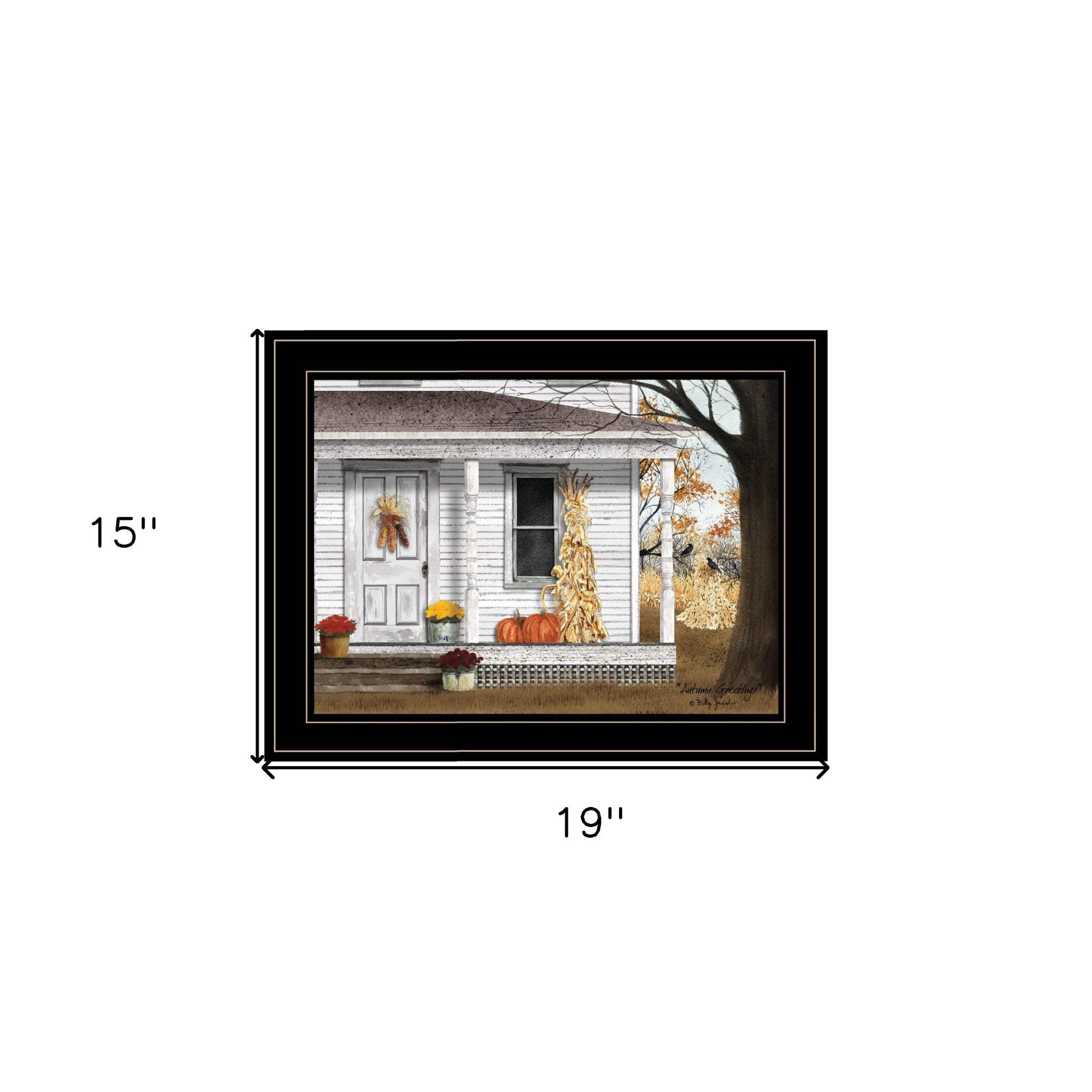 Autumn Greetings 2 Black Framed Print Wall Art - Image 6