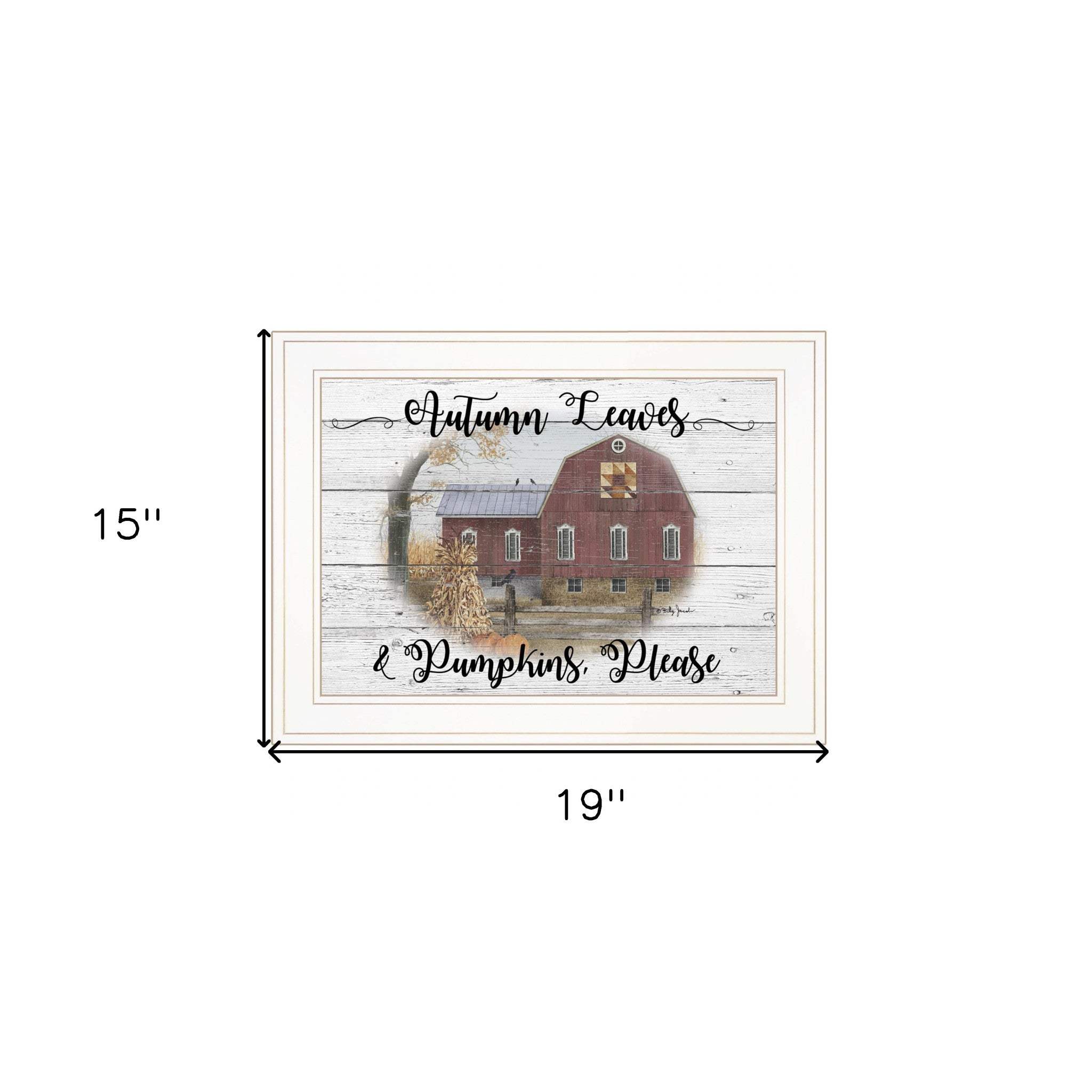 Autumn Leaves 2 White Framed Print Wall Art - Image 4