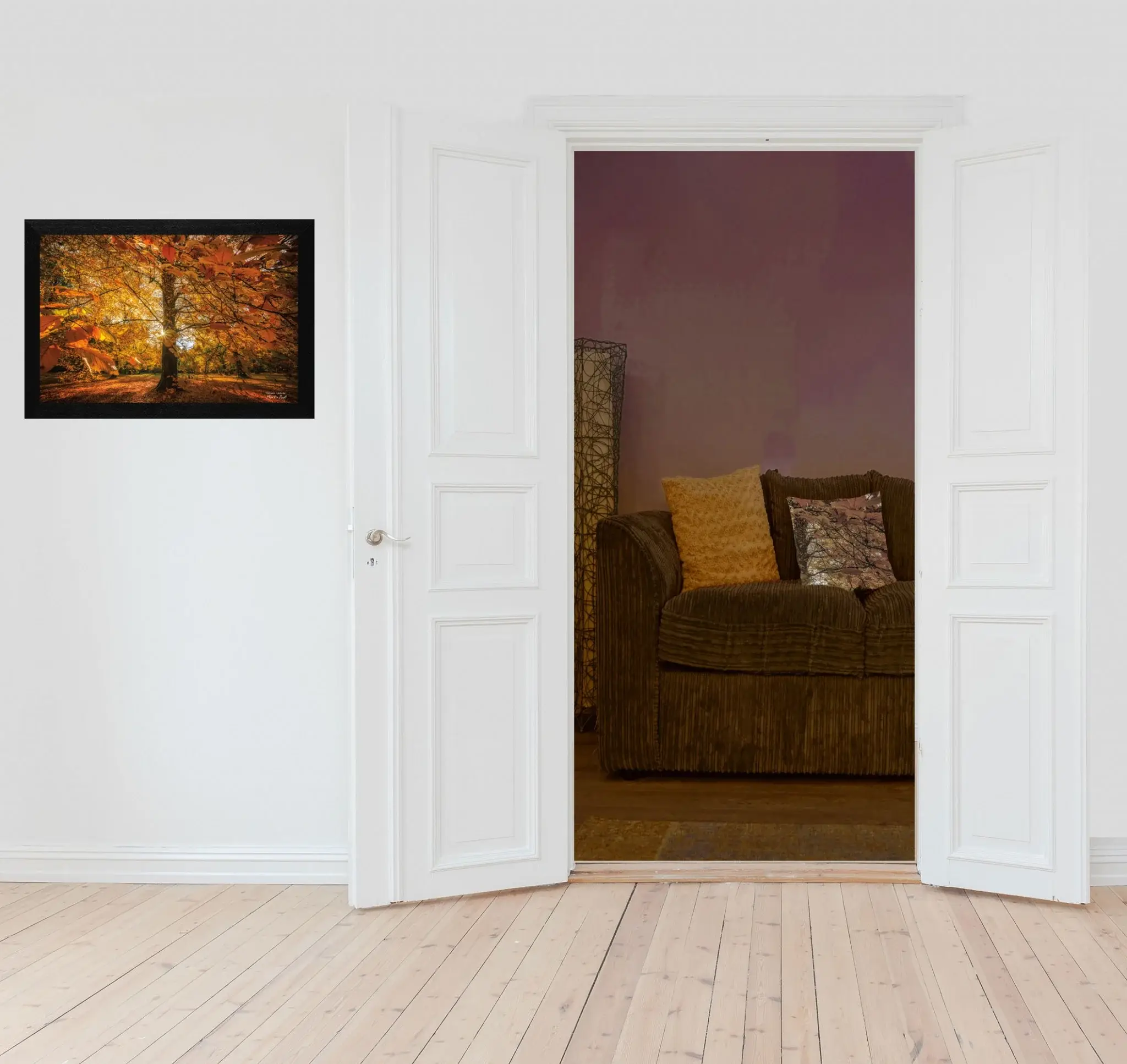 Autumn Leaves 4 Black Framed Print Wall Art - Image 4