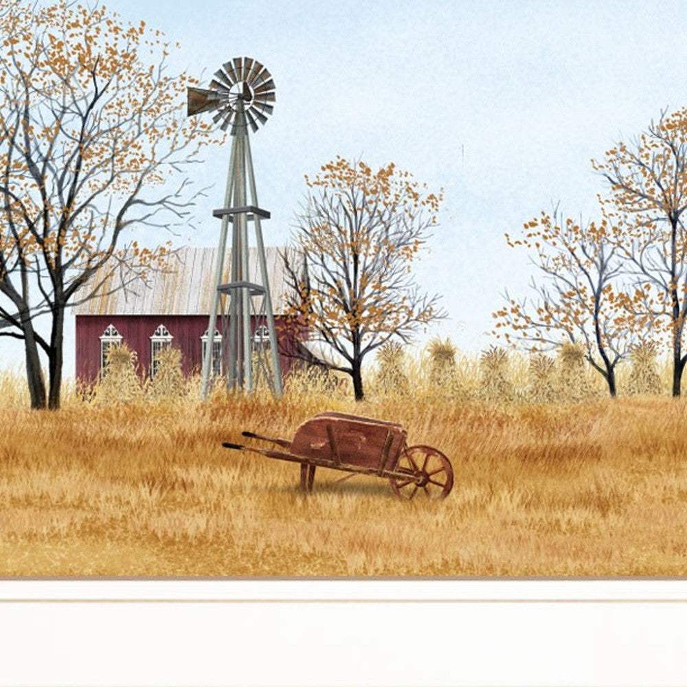 Autumn on Farm 1 White Framed Print Wall Art - Image 5